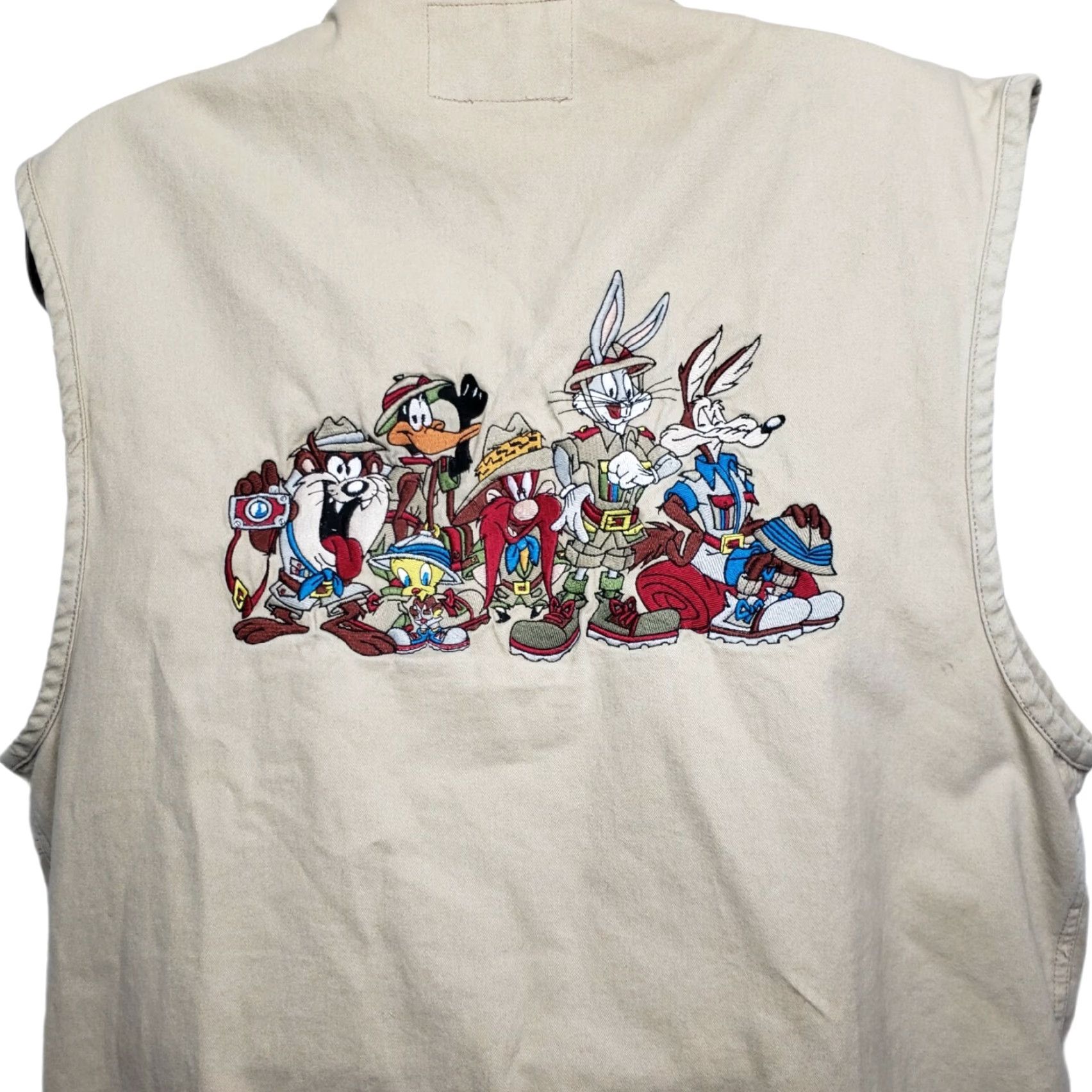 Acme Clothing VINTAGE Acme Clothing Embroidered Taz Tweety Bugs Bunny Hunting Khaki Vest L/XL Men Size US L / EU 52-54 / 3 - 4 Thumbnail