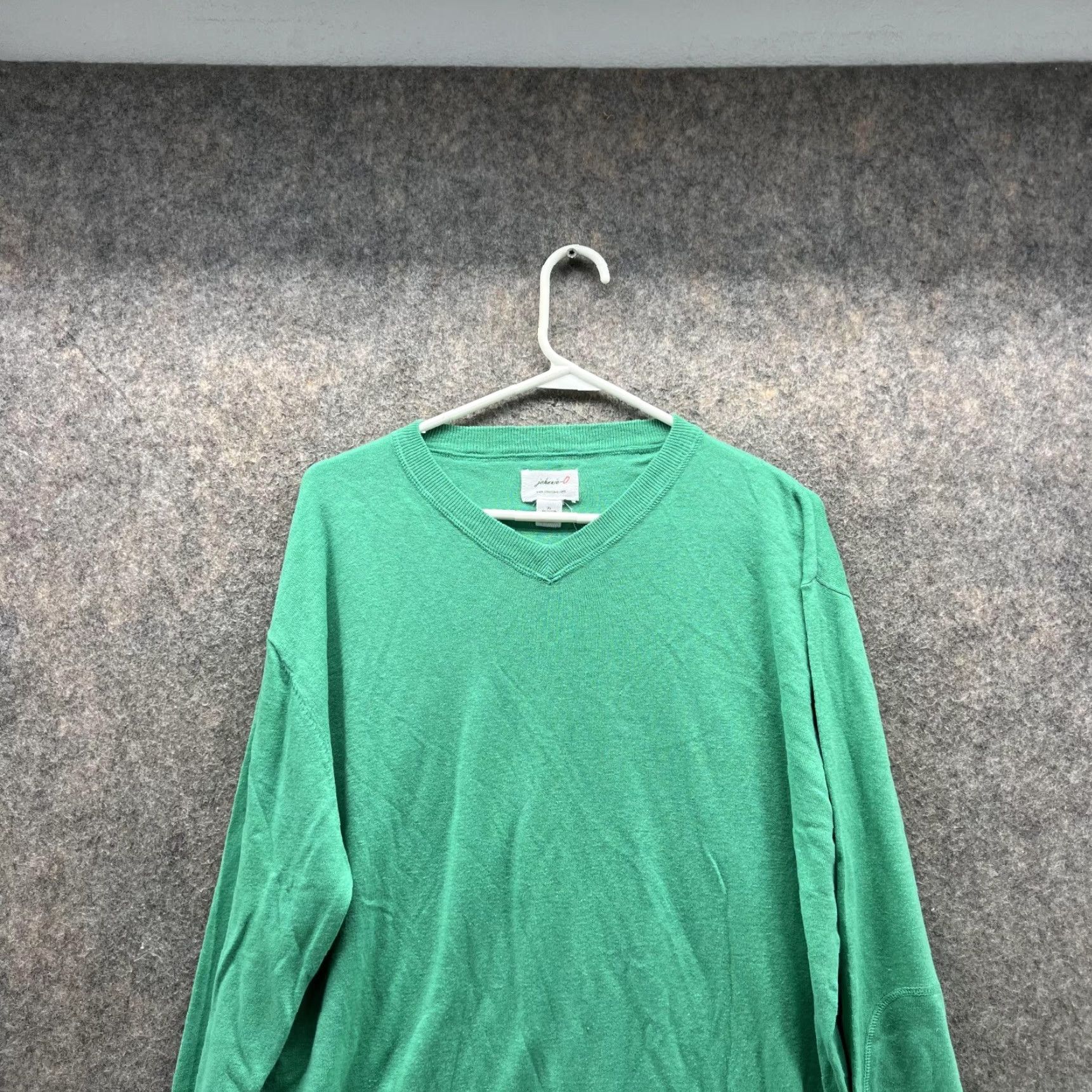 johnnie-O Johnnie O Sweater Men XL Cotton Fleece V-Neck Pullover Knit Long Sleeve Blue Logo Size US XL / EU 56 / 4 - 2 Thumbnail
