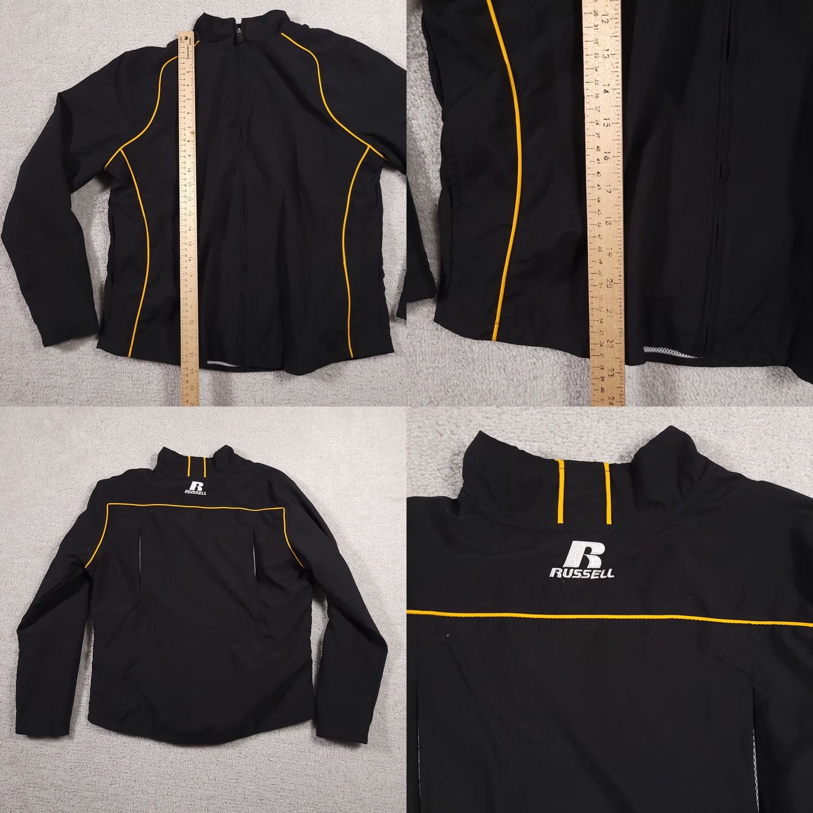 Russell Athletic VINTAGE Russell Athletic Jacket Womens Medium Wind Breaker Full Zip Black Long Sleeve Size M / US 6-8 / IT 42-44 - 8 Thumbnail