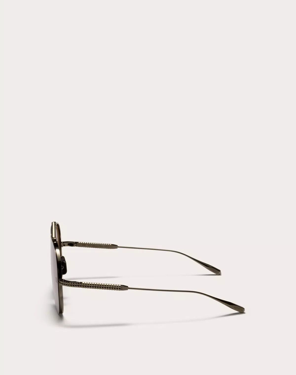 Valentino oc11z0725 Size: 64/ Titanium Stud Frame in Black/Brown Size ONE SIZE - 3 Thumbnail