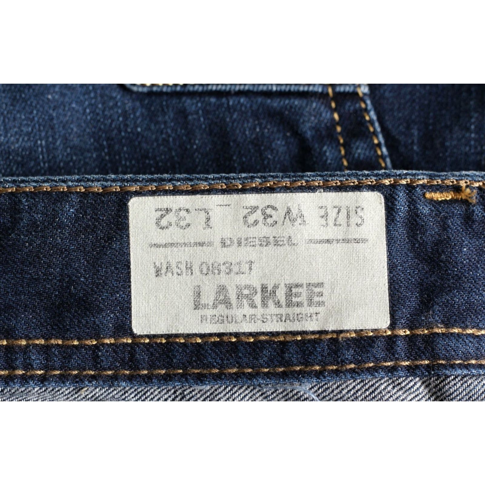 Diesel DIESEL LARKEE 0831T Jeans Men 32x29 Regular Straight DZ7143 Blue Lounge Size US 32 / EU 48 - 6 Thumbnail
