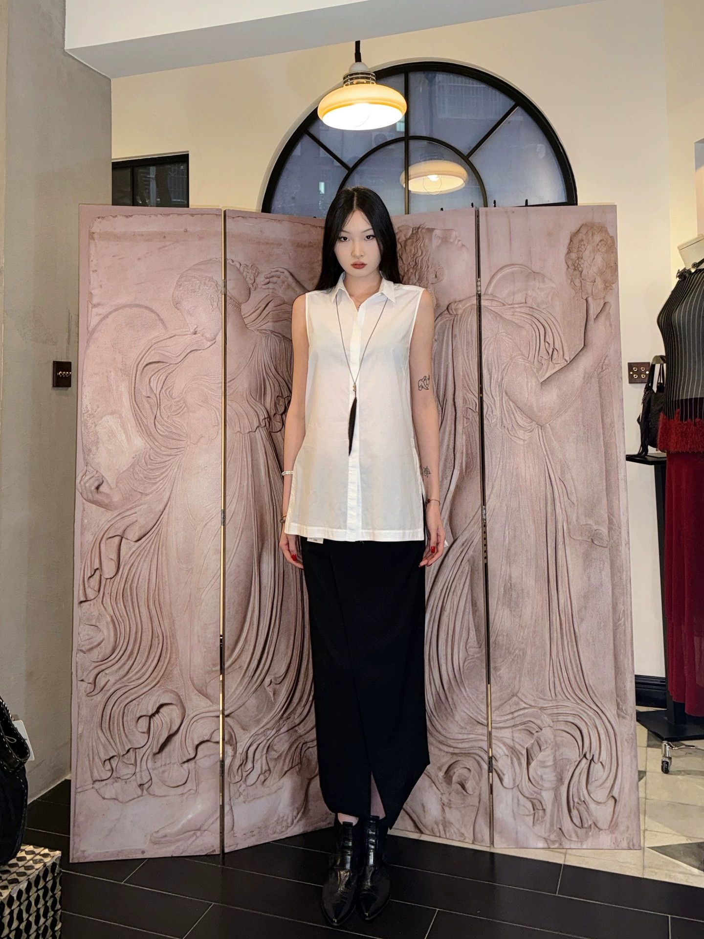 Helmut Lang Helmut Lang Minimal Sleeveless White Shirt S Vintage Size S / US 4 / IT 40 - 1 Thumbnail