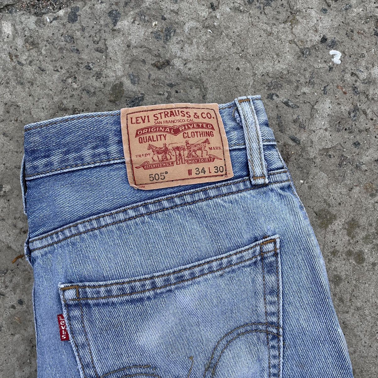 Levi's × Vintage Vintage Levi’s Jeans 505 W34xL30 Y2K Pants 90s Trousers Size US 34 / EU 50 - 4 Thumbnail