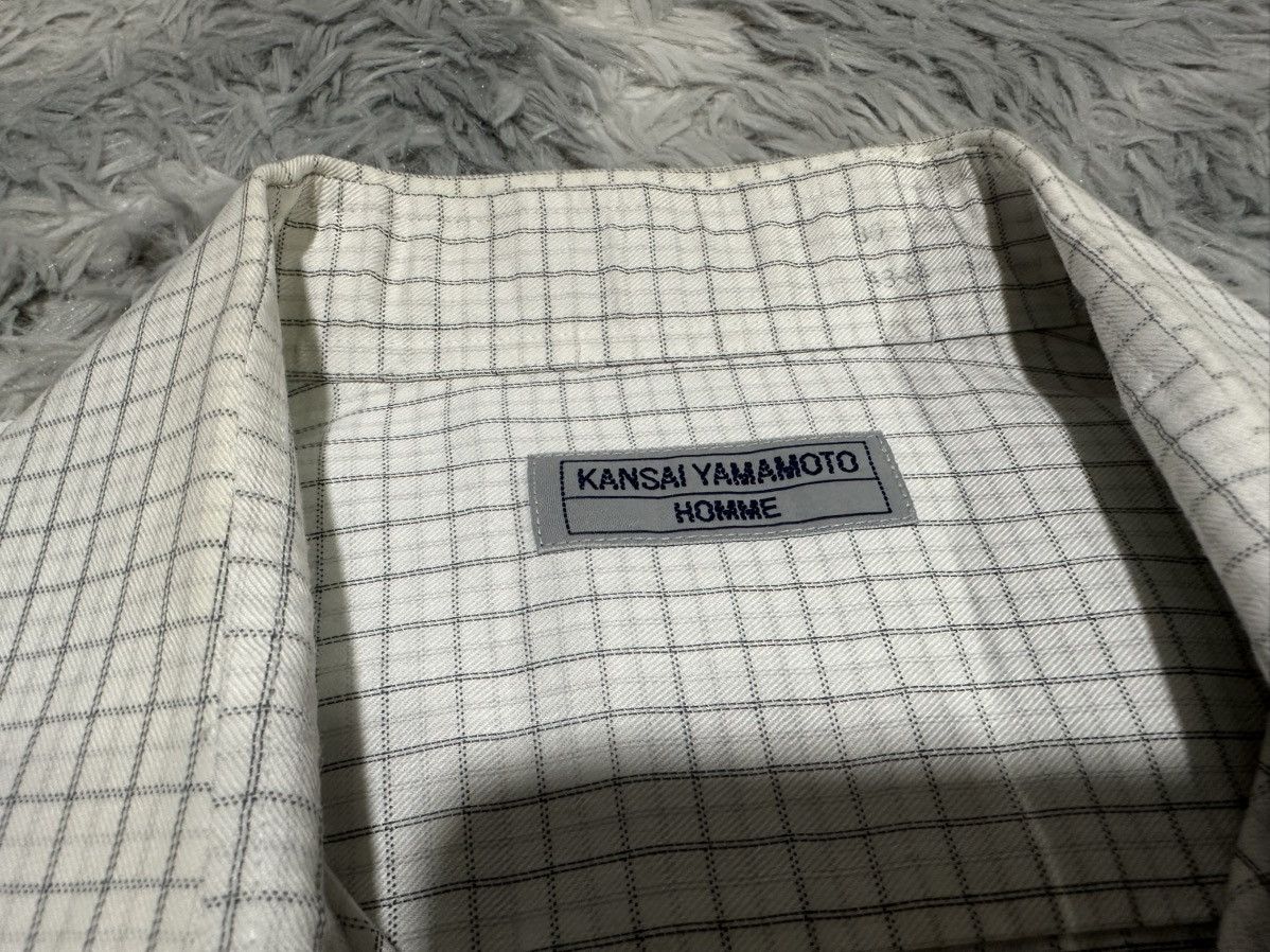 Kansai Yamamoto 🔥Vintage Kansai Yamamoto Homme Shirt Ls Grid Size US XL / EU 56 / 4 - 5 Thumbnail