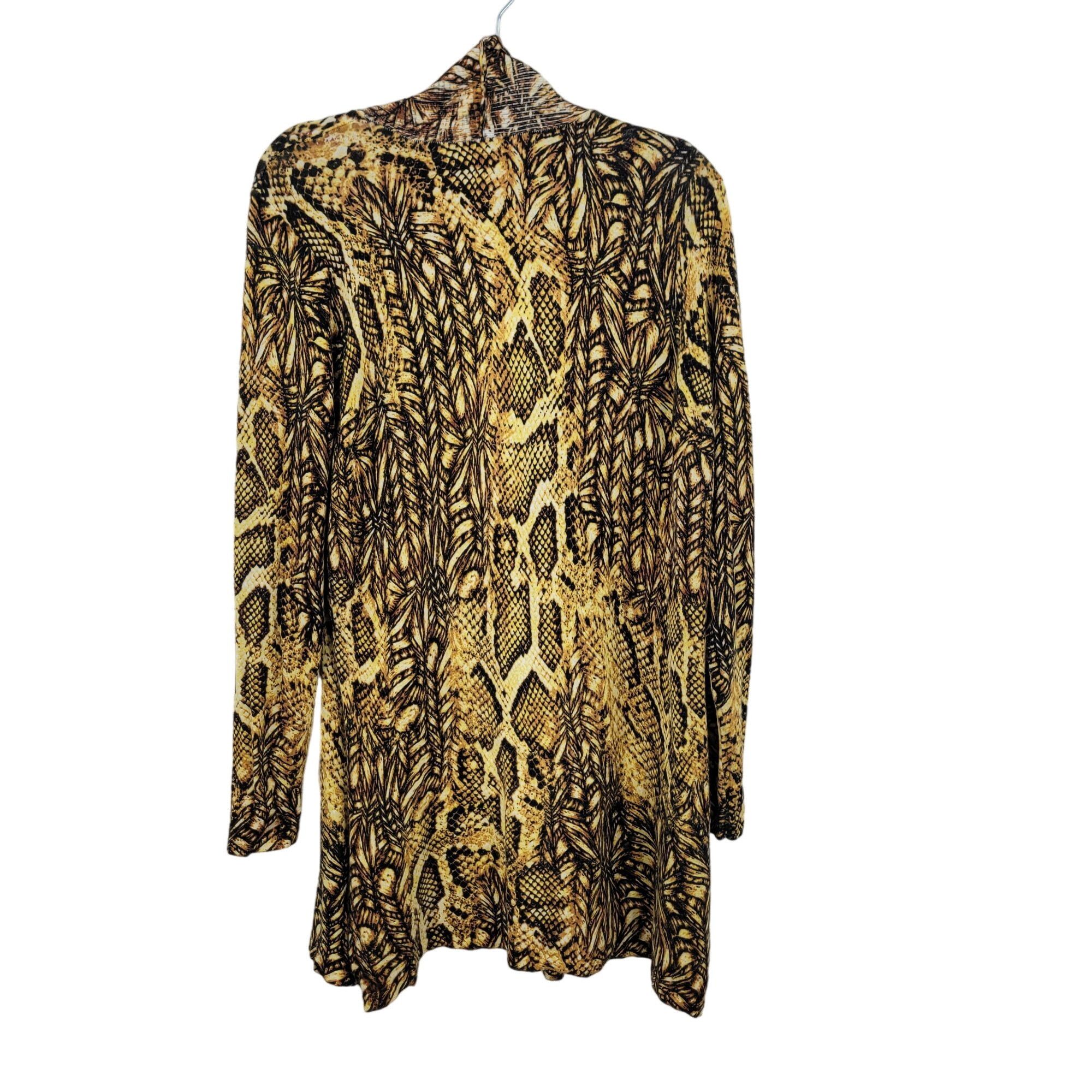 Vintage Vintage Alberto Makali Artsy Snake Open Cardigan L Golden Du Size L / US 10 / IT 46 - 8 Thumbnail