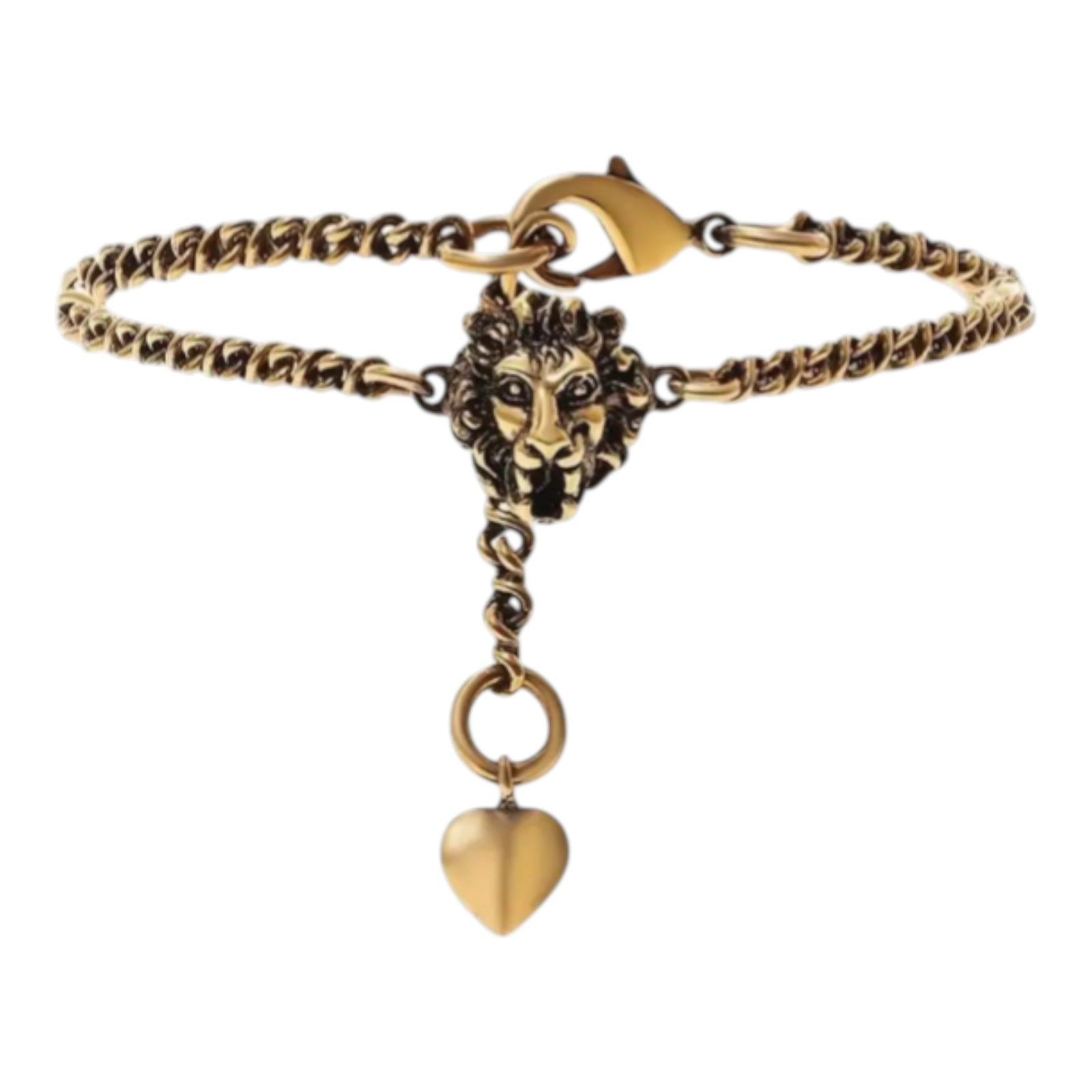 Gucci Gucci Lion Head Bracelet Gold Metal Size ONE SIZE - 1 Thumbnail