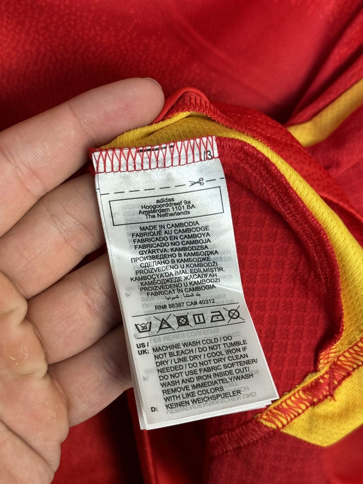 Adidas New Spain National Team 2024 Home Football Jersey T-Shirt Size M / US 6-8 / IT 42-44 - 9 Thumbnail