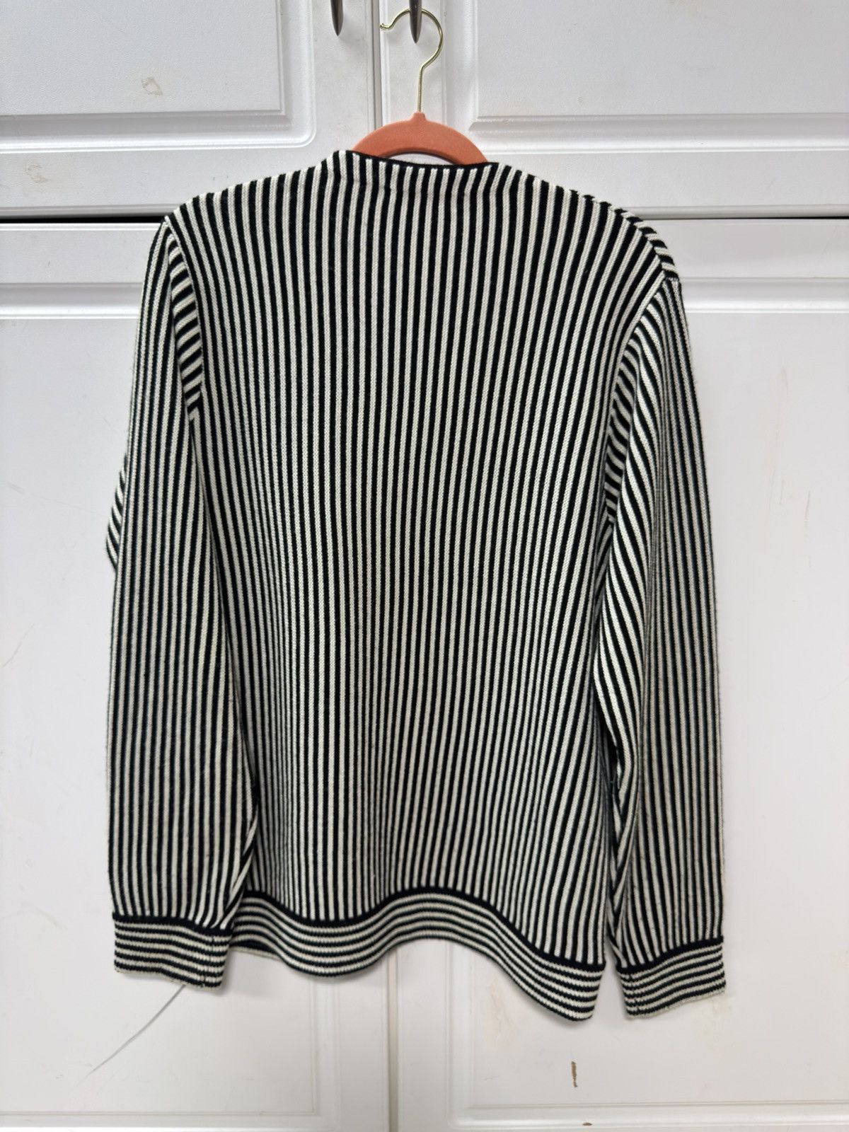 Supreme Pinstripe supreme knit cardigan Size US L / EU 52-54 / 3 - 2 Thumbnail