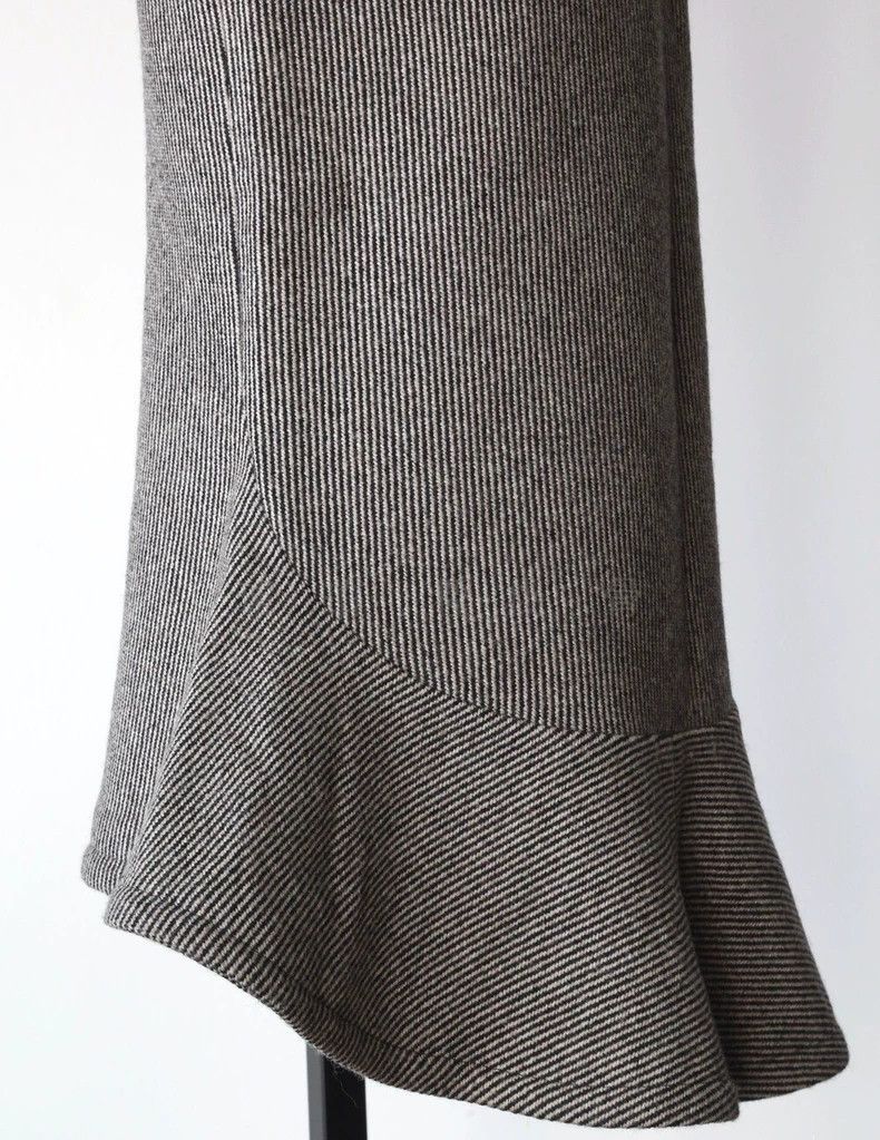 Yohji Yamamoto Yohji Yamamoto size 1 Striped woolen fishtail skirt Size 24" / US 00 / IT 34 - 4 Thumbnail