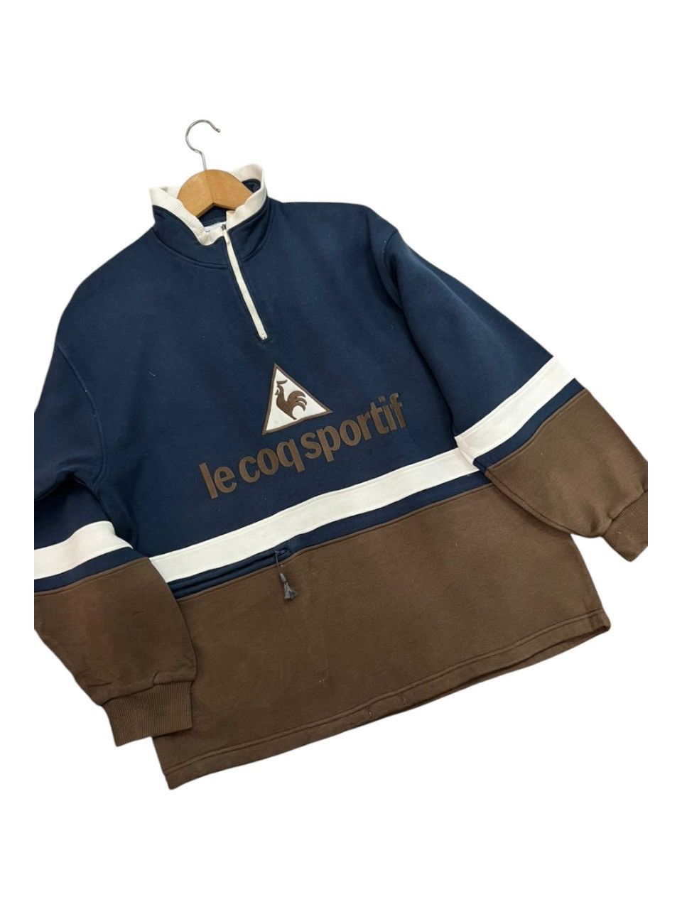 Le Coq Sportif Vintage 90s LE COQ SPORTIF Stripe Pullover Jumper Size US L / EU 52-54 / 3 - 3 Thumbnail