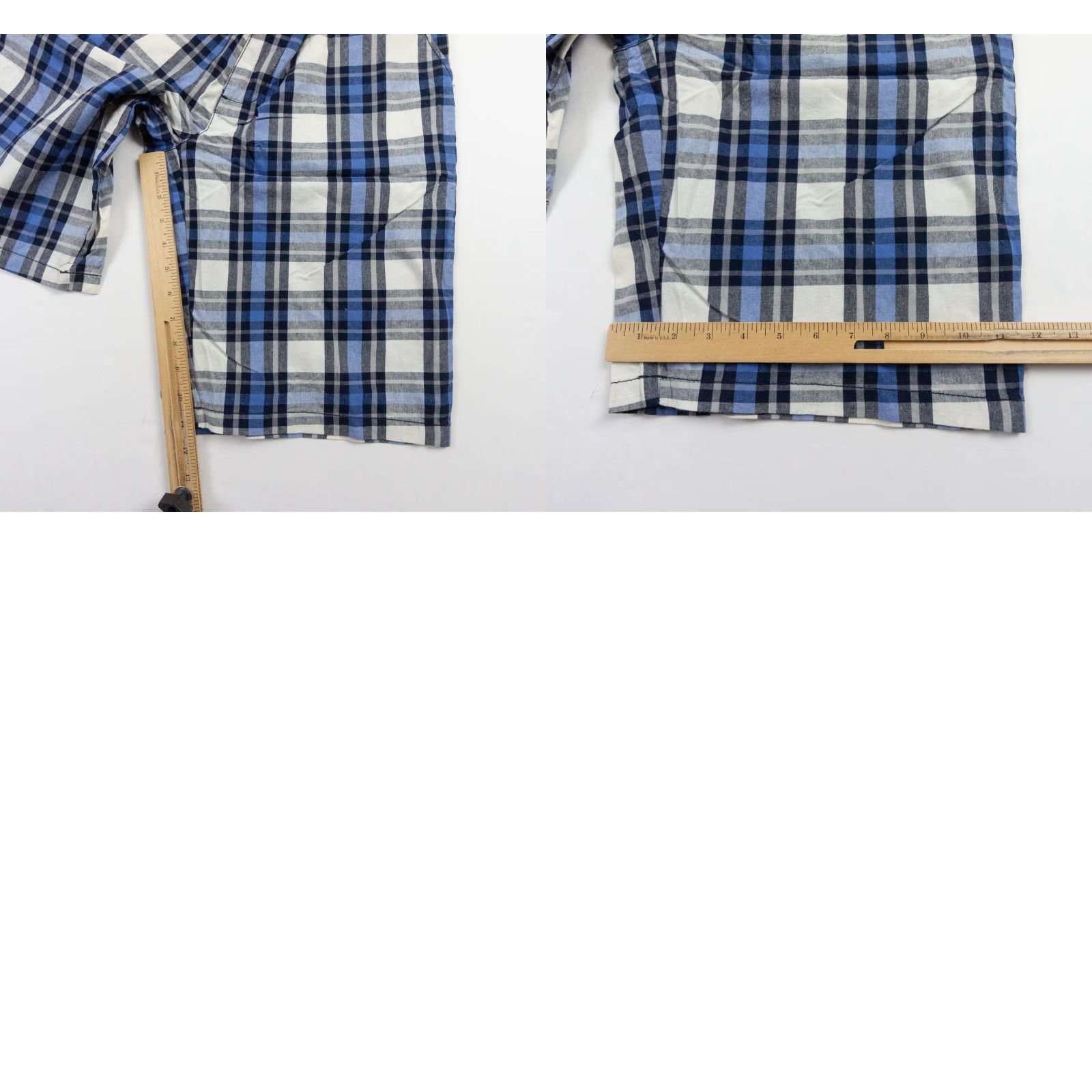 Vintage VINTAGE Monument Men’s Chino Shorts Casual Blue Plaid 32 Inch Inseam Flat Front Size US 32 / EU 48 - 8 Thumbnail