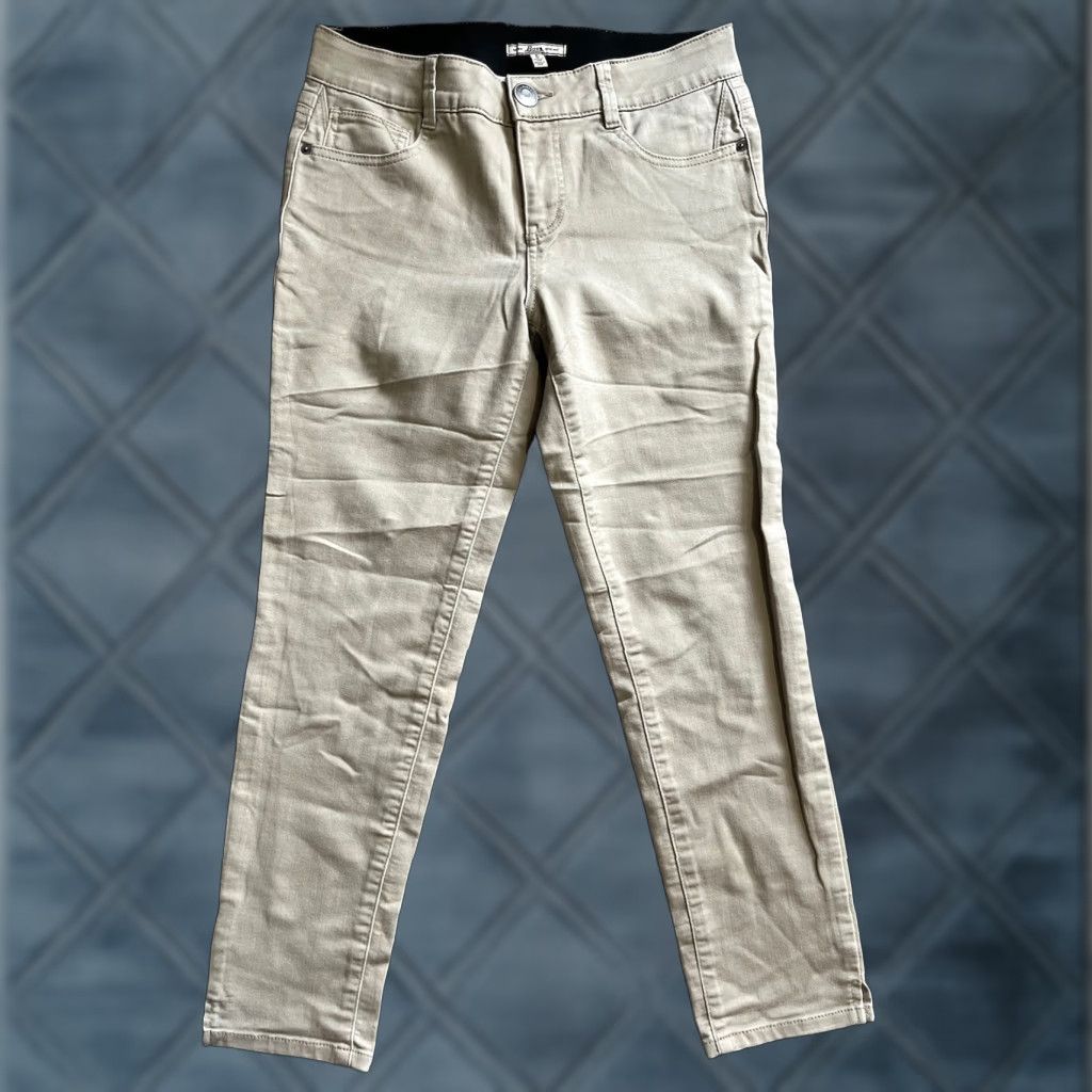 Vintage Bass Jeans Women Skinny Solid Beige Size 6 XS? Size 30" / US 8 / IT 44 - 1 Thumbnail