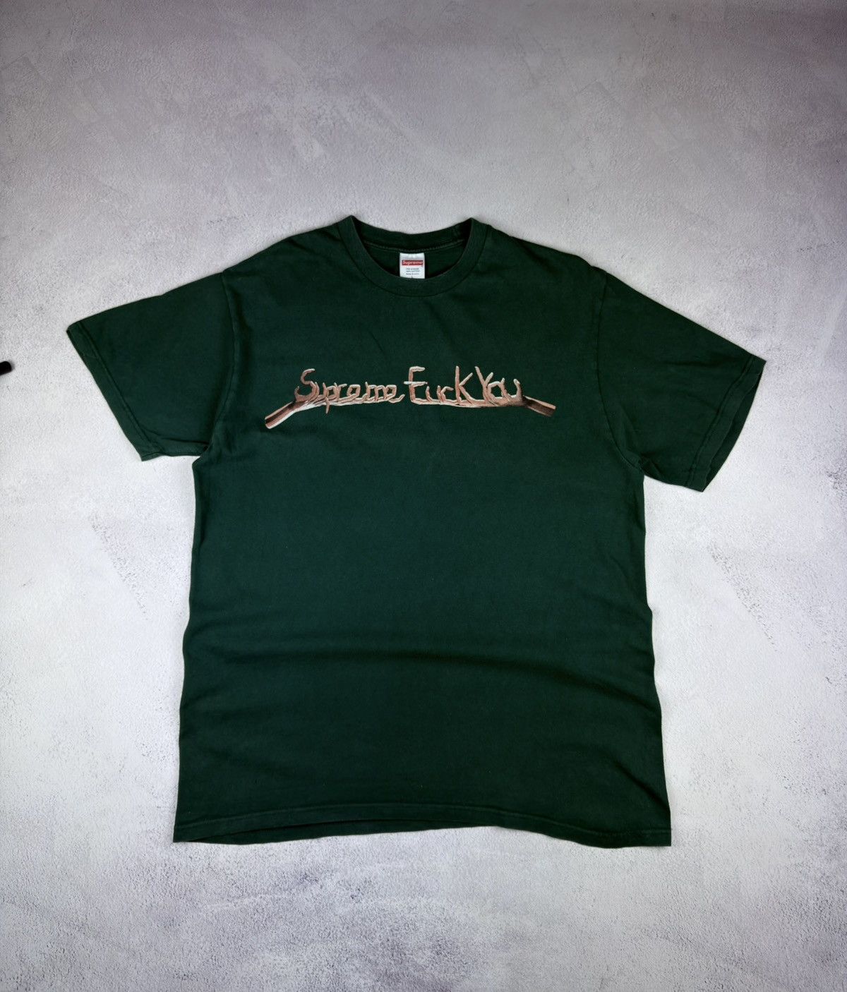 Supreme Supreme F*ck You Tee Dark Green FW18 BRAND Size L Size US L / EU 52-54 / 3 - 1 Thumbnail