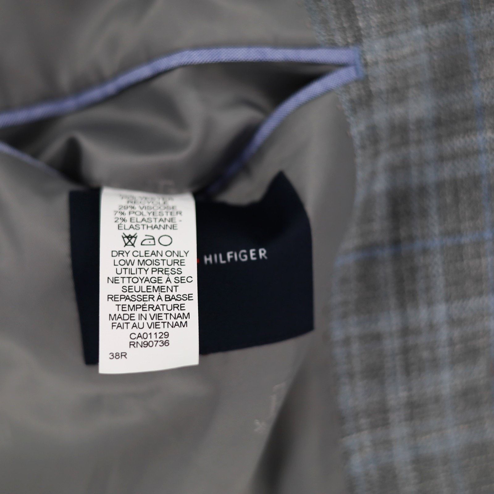 Tommy Hilfiger Tommy Hilfiger Men's Grey Check Conrad Suit Blazer Size 38R Size 38R - 7 Thumbnail