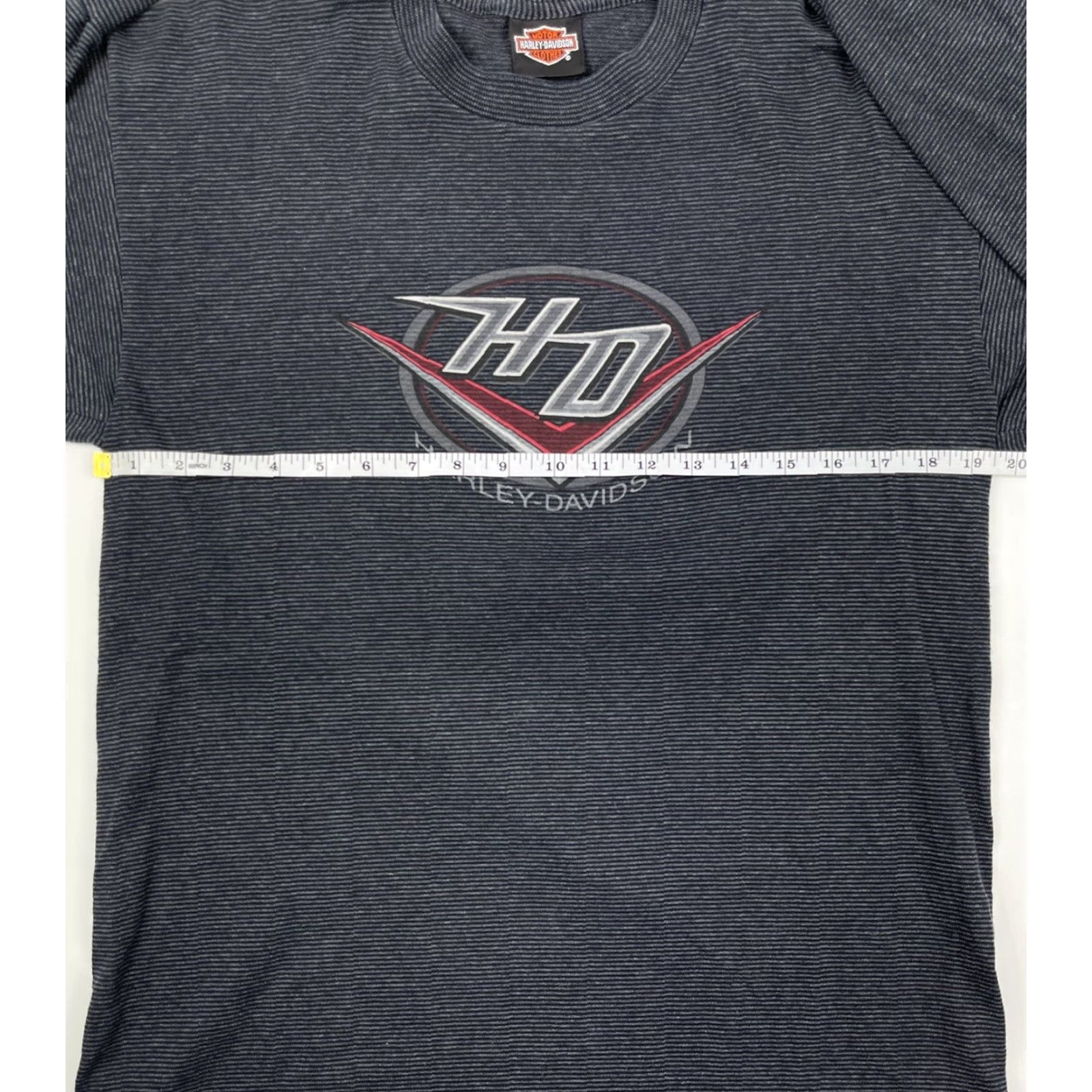 Harley Davidson VINTAGE Harley-Davidson Shirt M Gray Long Sleeve Crew Neck Striped Logo 90s Biker Mens Size US M / EU 48-50 / 2 - 5 Thumbnail