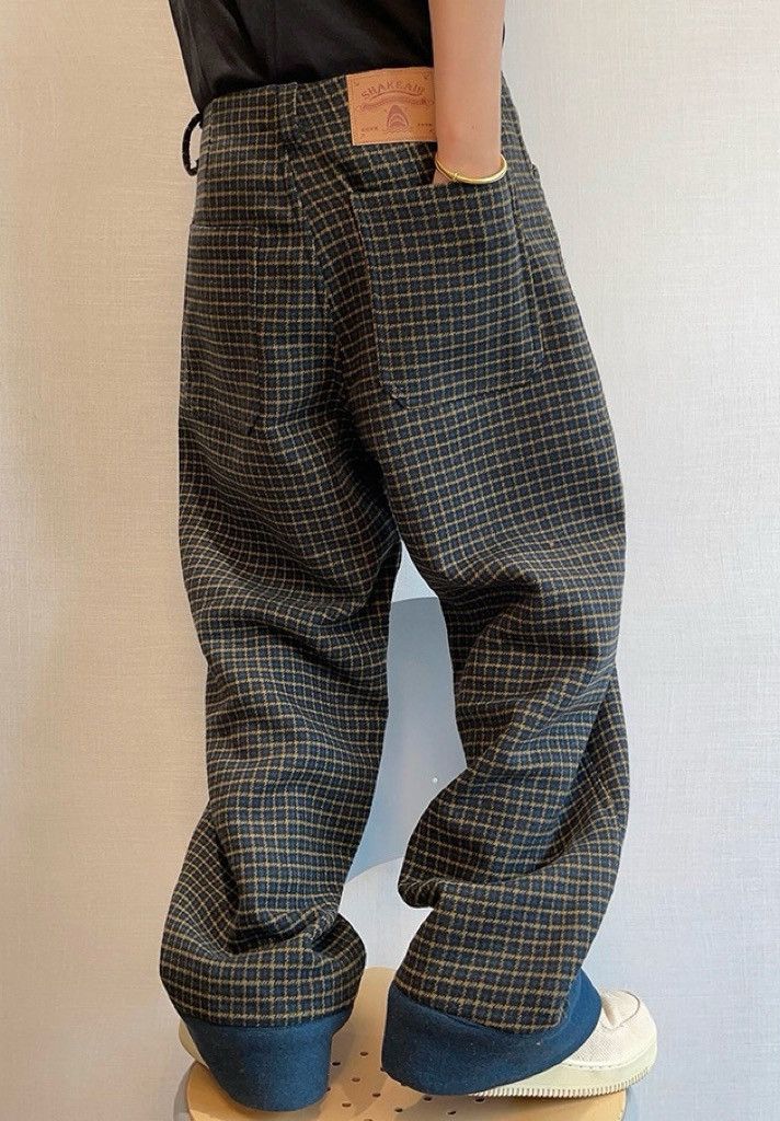 Japanese Brand × Vintage Outdoor retro fashion plaid check loose fit pants Size US 34 / EU 50 - 4 Thumbnail