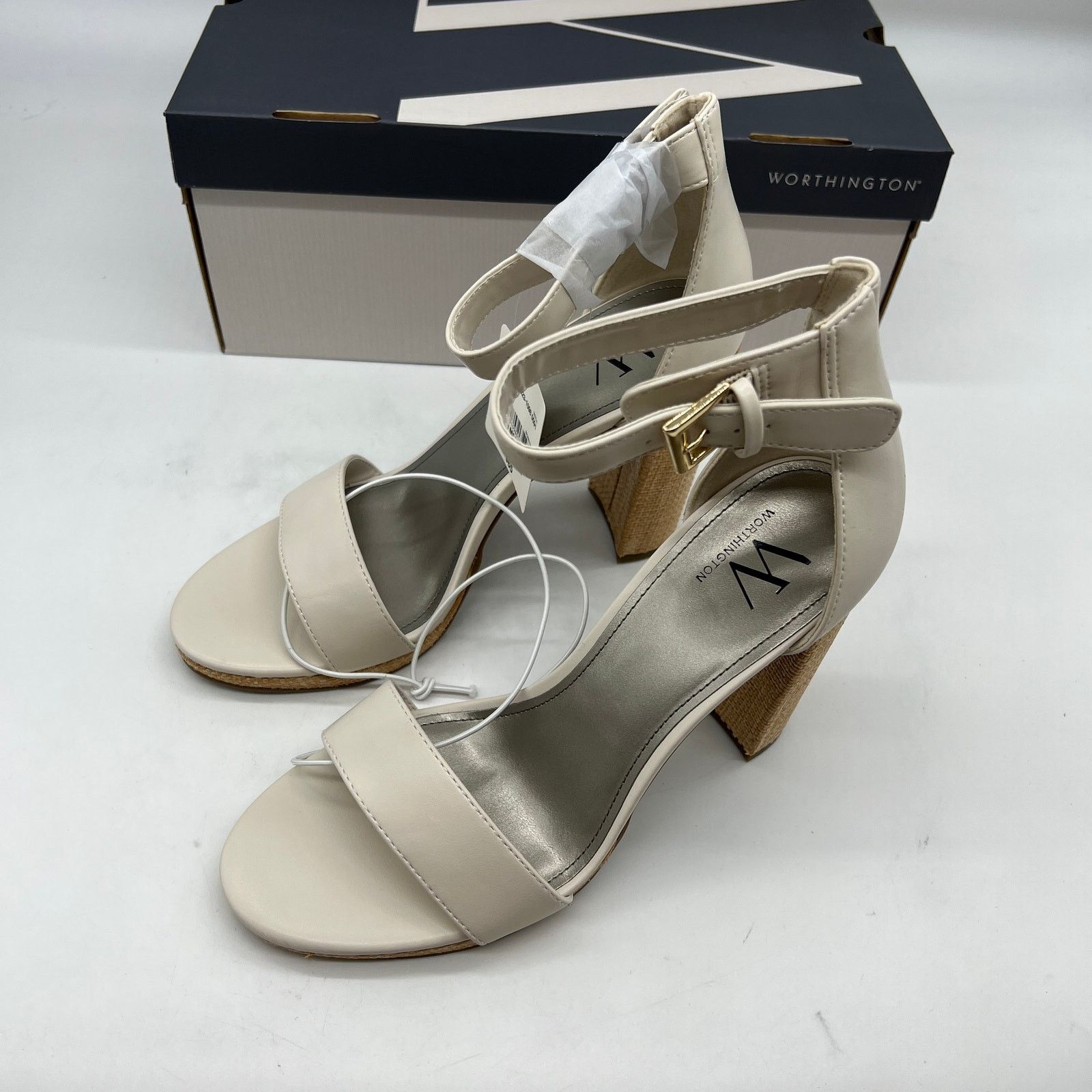 Other Worthington Womens Lynch Heeled Sandals Ivory Size US 9 / IT 39 - 4 Thumbnail