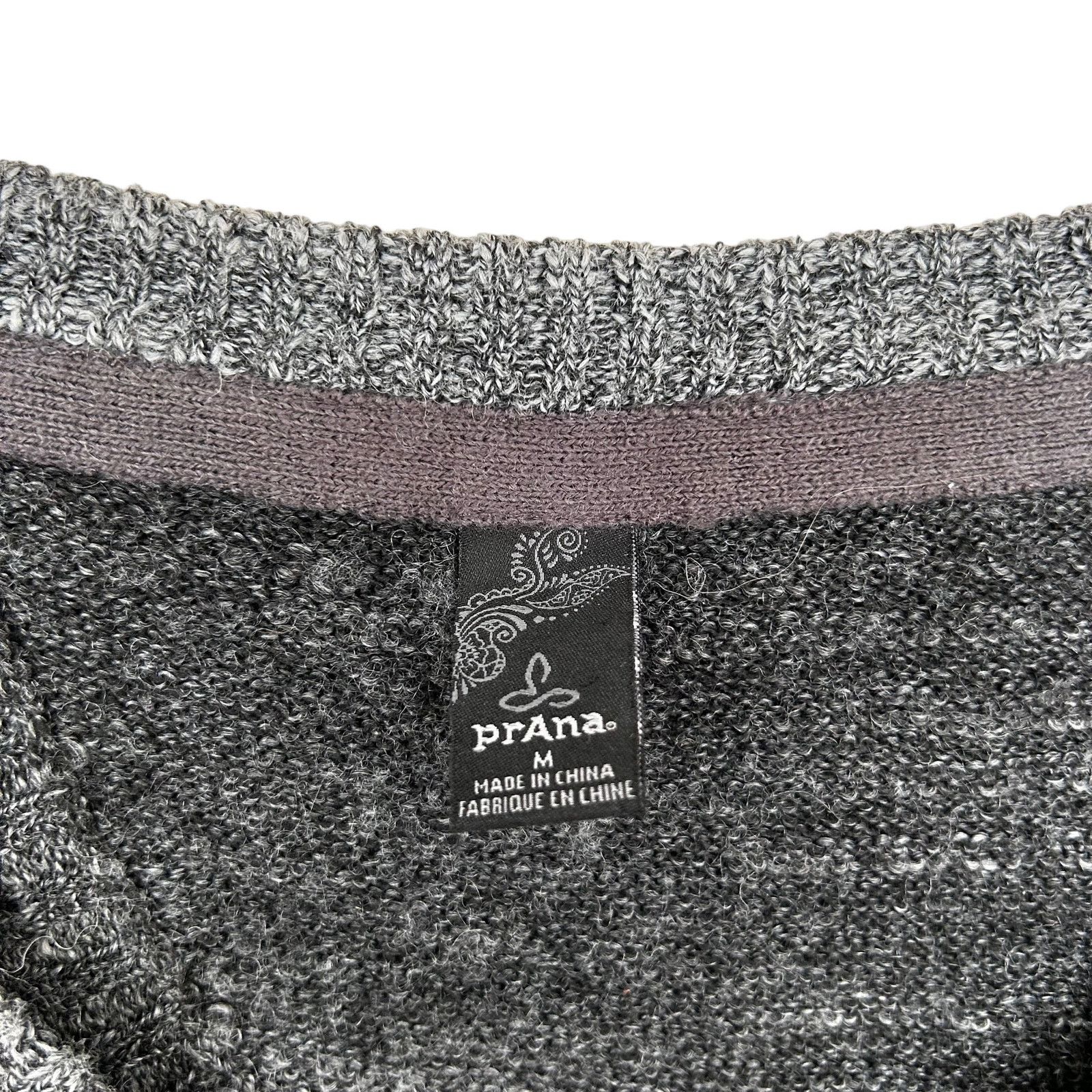 Prana Prana Julien Gray Ombre Wool Blend Split Back Sweater Sz M Size M / US 6-8 / IT 42-44 - 2 Thumbnail