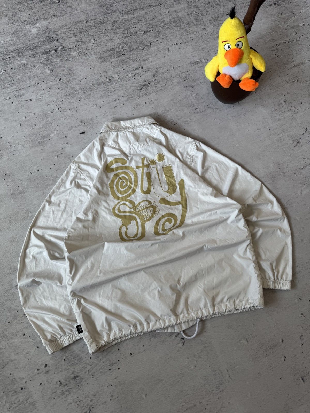 Japanese Brand × Stussy × Vintage STUSSY COAT JACKET DOUBLE LOGO VINTAGE NYLON JACET Size US M / EU 48-50 / 2 - 2 Thumbnail