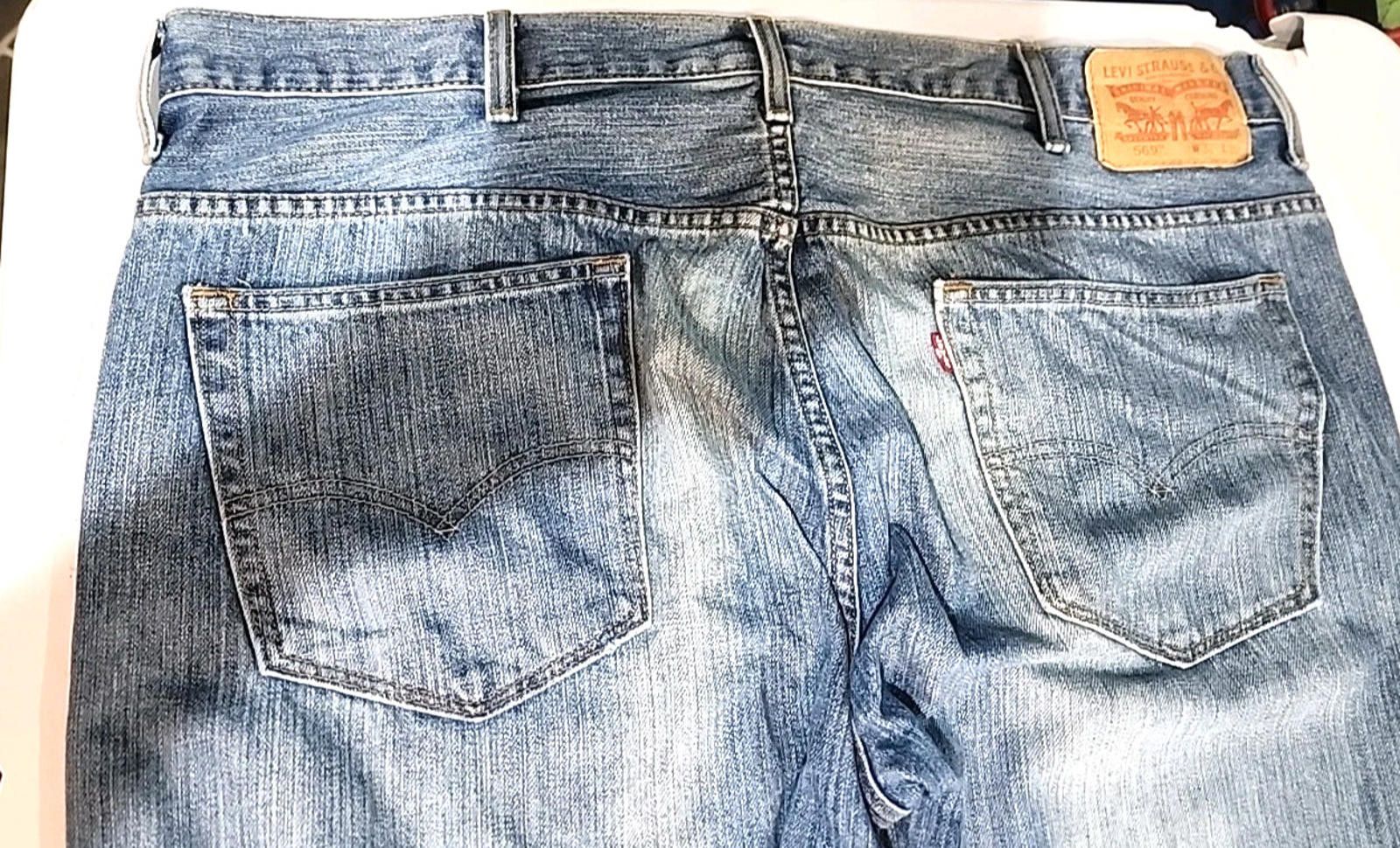 Levi's Levi's 569 Mens Jeans Actual 42Wx32L Blue Denim Size US 42 / EU 58 - 5 Thumbnail