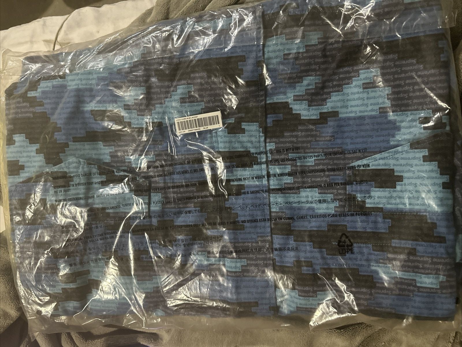 Supreme Supreme Box Logo Camo M-65 Jacket Blue Camouflage Size Large Size US L / EU 52-54 / 3 - 5 Thumbnail
