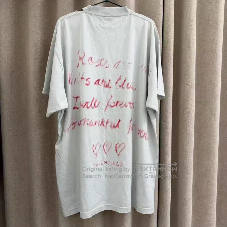 Balenciaga Balenciaga Valentine's Day Series Solid Color Logo Print S Size US M / EU 48-50 / 2 - 2 Thumbnail