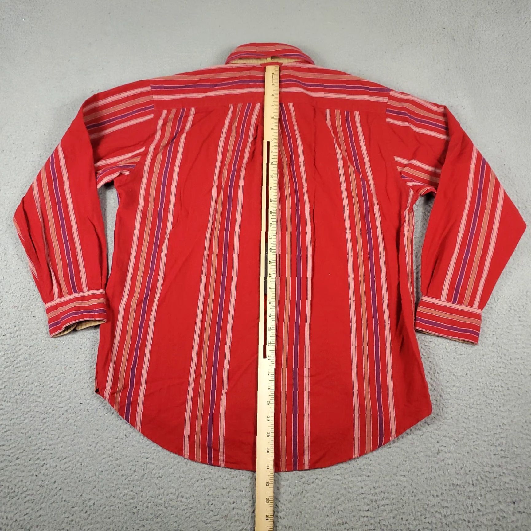 Tommy Hilfiger TOMMY HILFIGER Shirt Men M Red Striped Button-Up Long Sleeve Casual Elegant Classic Shirt Mens Medium Red Striped Button-Down Cotton Size US M / EU 48-50 / 2 - 4 Thumbnail