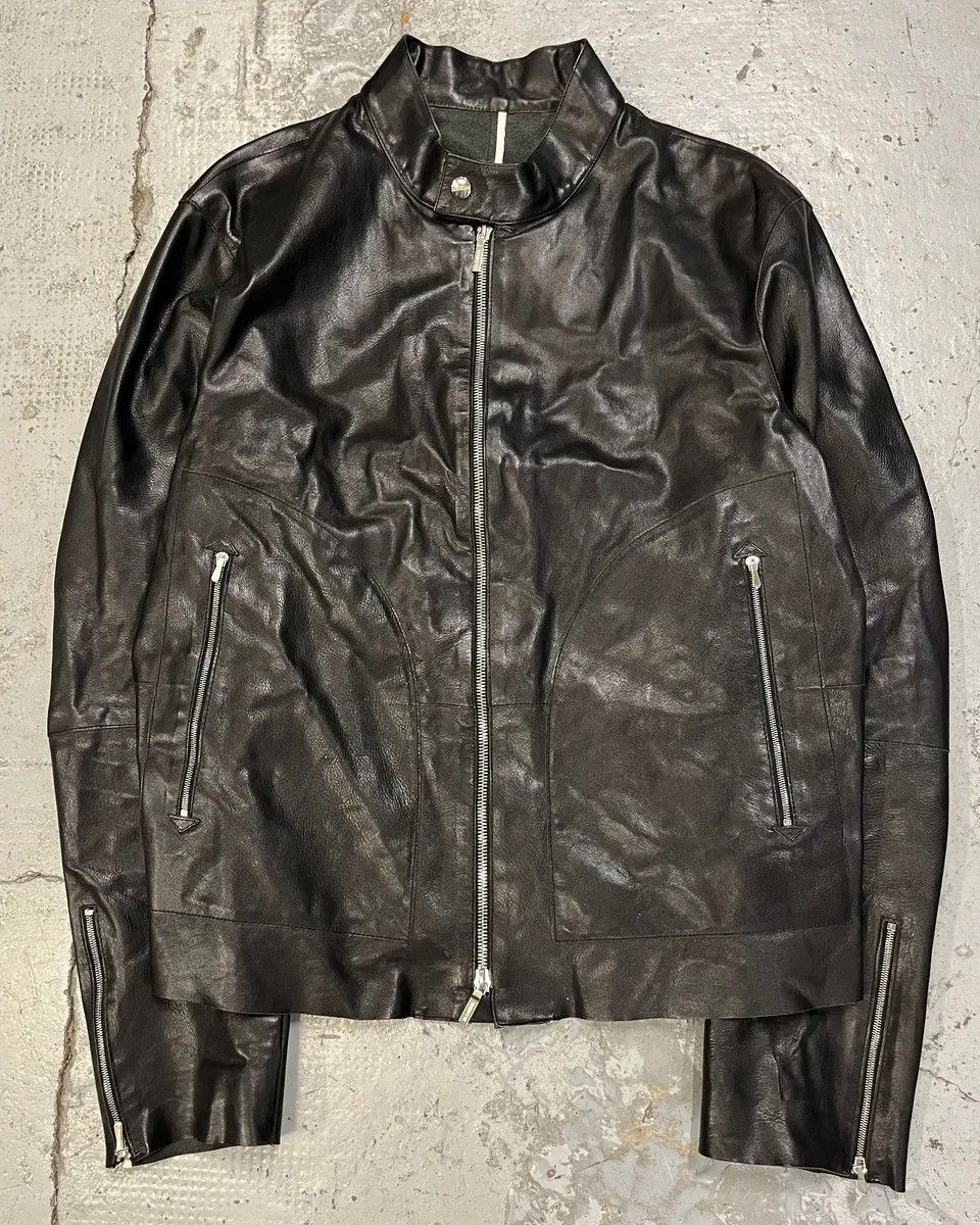 Jil Sander Jil Sander Black Leather Racer Jacket Size US M / EU 48-50 / 2 - 4 Thumbnail