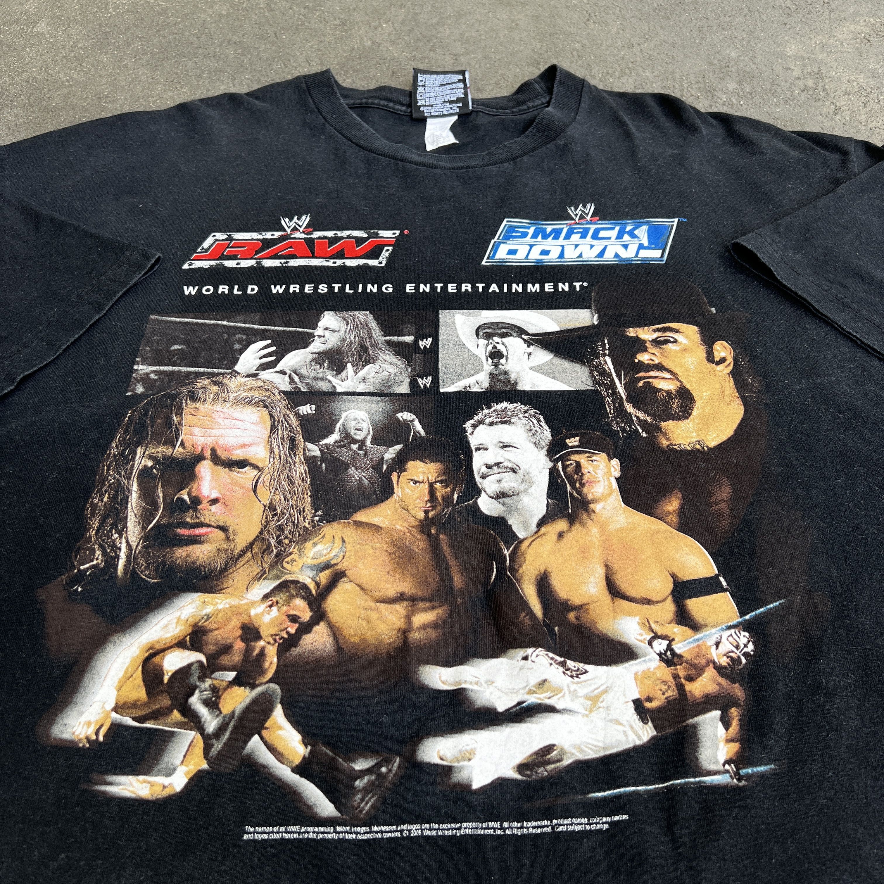 WCW/nWo × WWE × WWF Vintage WWE Smack Down Raw Wrestling Promo Tee Faded 2XL Size US XXL / EU 58 / 5 - 5 Thumbnail