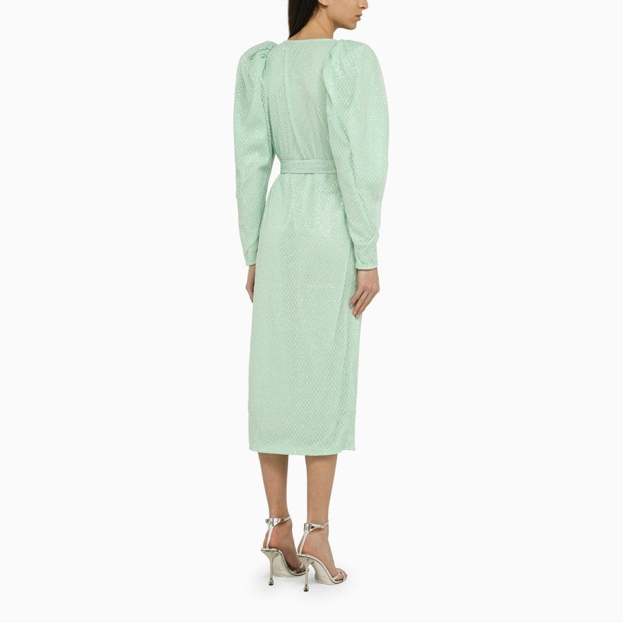 ROTATE o1d2blof0924 Midi Dress in Green Size S / US 4 / IT 40 - 3 Thumbnail