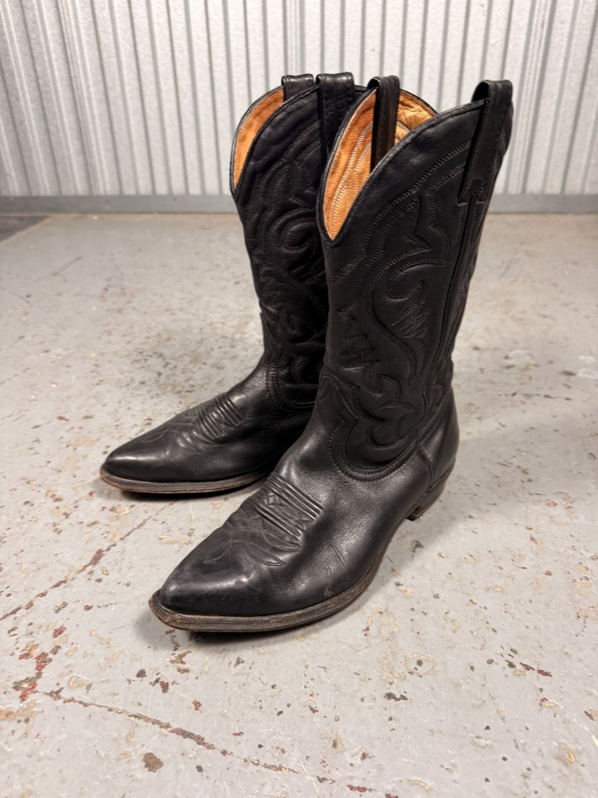 Boulet 90s Vintage Boulet Canada Made All Black Cowboy Boots Size US 7.5 / EU 40-41 - 3 Thumbnail