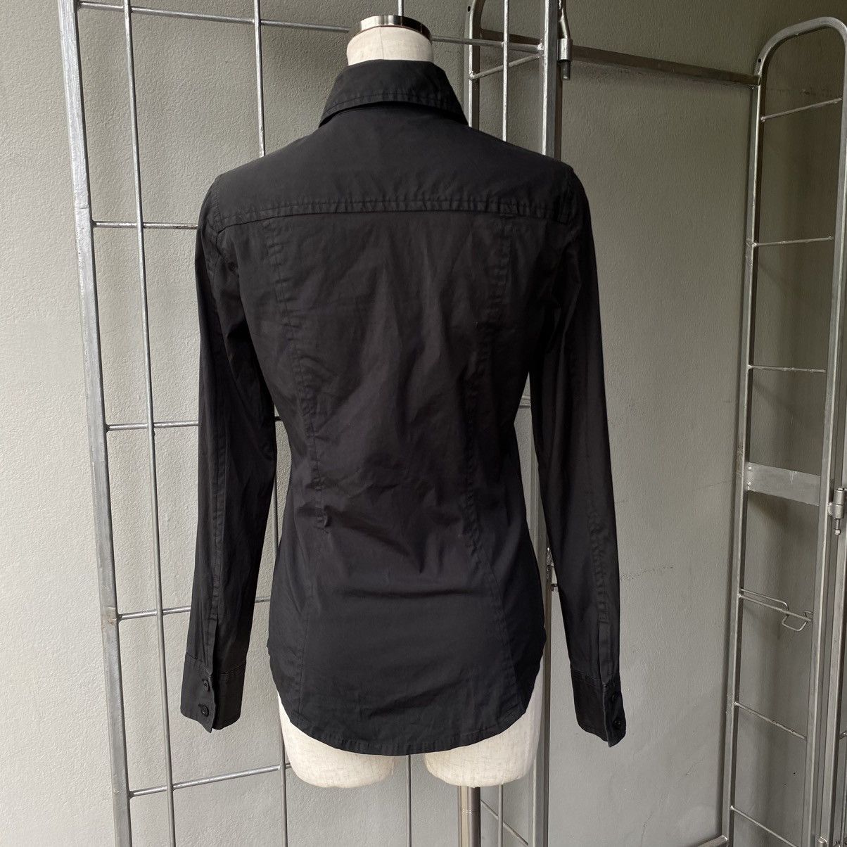 Courreges Courreges Black Fitted Elegant Collar Shirt Size XS / US 0-2 / IT 36-38 - 19 Thumbnail