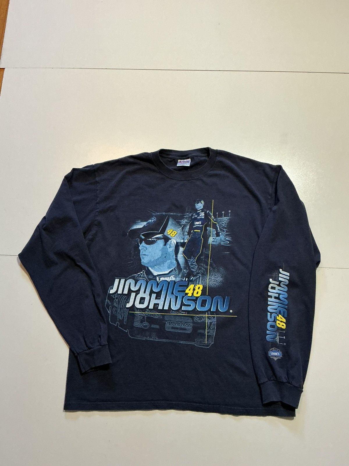 NASCAR Vintage Y2K Chase NASCAR Jimmie Johnson Lowe's T-Shirt Size US XL / EU 56 / 4 - 2 Thumbnail
