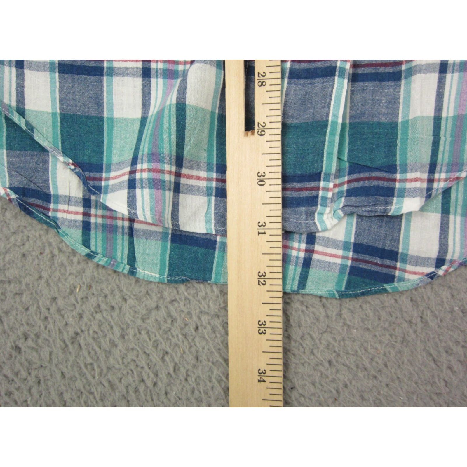 Vintage Flying Scotsman Shirt XL Blue Plaid Mens Button-Up Short Sleeve 90s Casual Cotton Made in USA Size US XL / EU 56 / 4 - 7 Thumbnail
