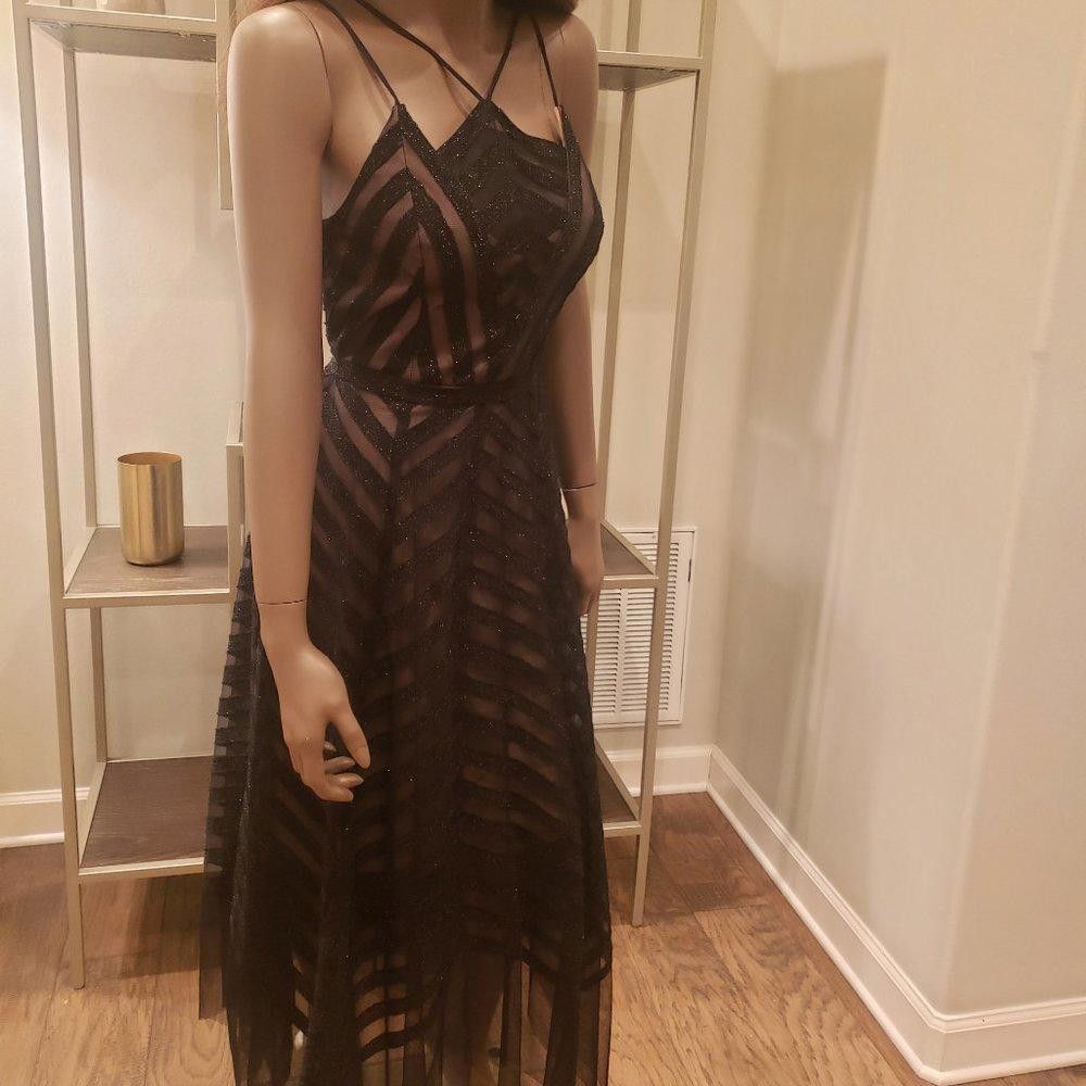 Bcbgmaxazria BCBG Max Azria Evy Chevron Tulle Evening Dress NWT Size M / US 6-8 / IT 42-44 - 3 Thumbnail