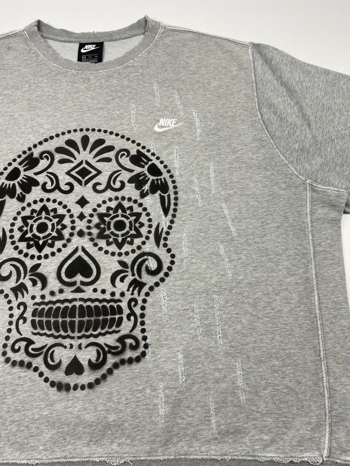 Nike Nike Distressed Mexican Skull Oversized Custom Sweatshirt Size US XXL / EU 58 / 5 - 9 Thumbnail