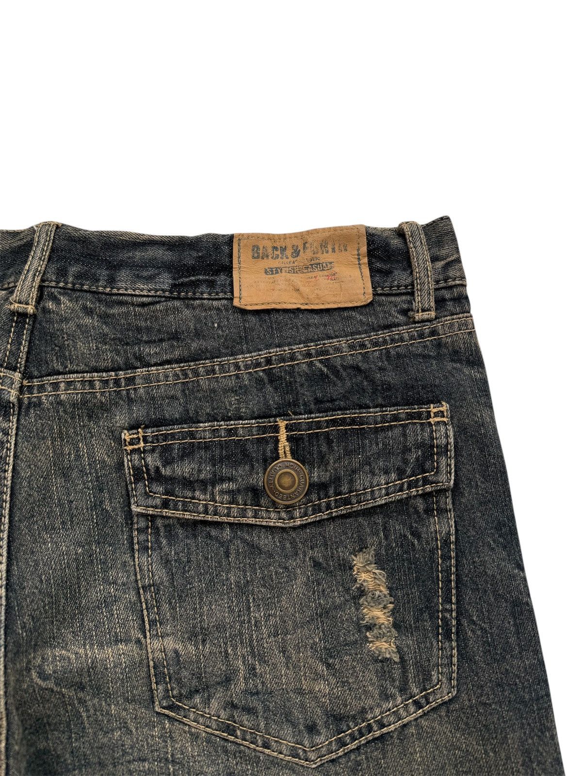If Six Was Nine BACK & BORIN FLARE DISTRESSED STYLE JEANS Size US 36 / EU 52 - 7 Thumbnail