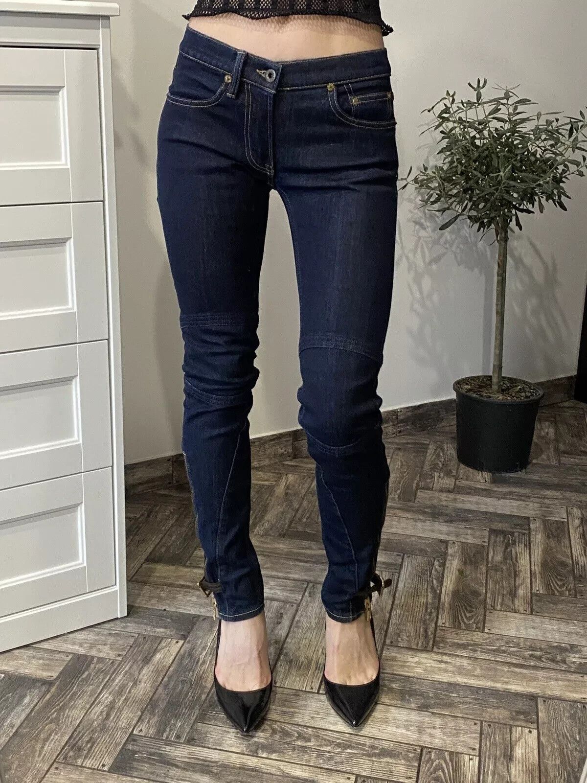 Ralph Lauren Ralph Lauren Women’s Zip Biker Skinny Horse Ridding Jeans Size 25" / US 0 / IT 36 - 1 Thumbnail