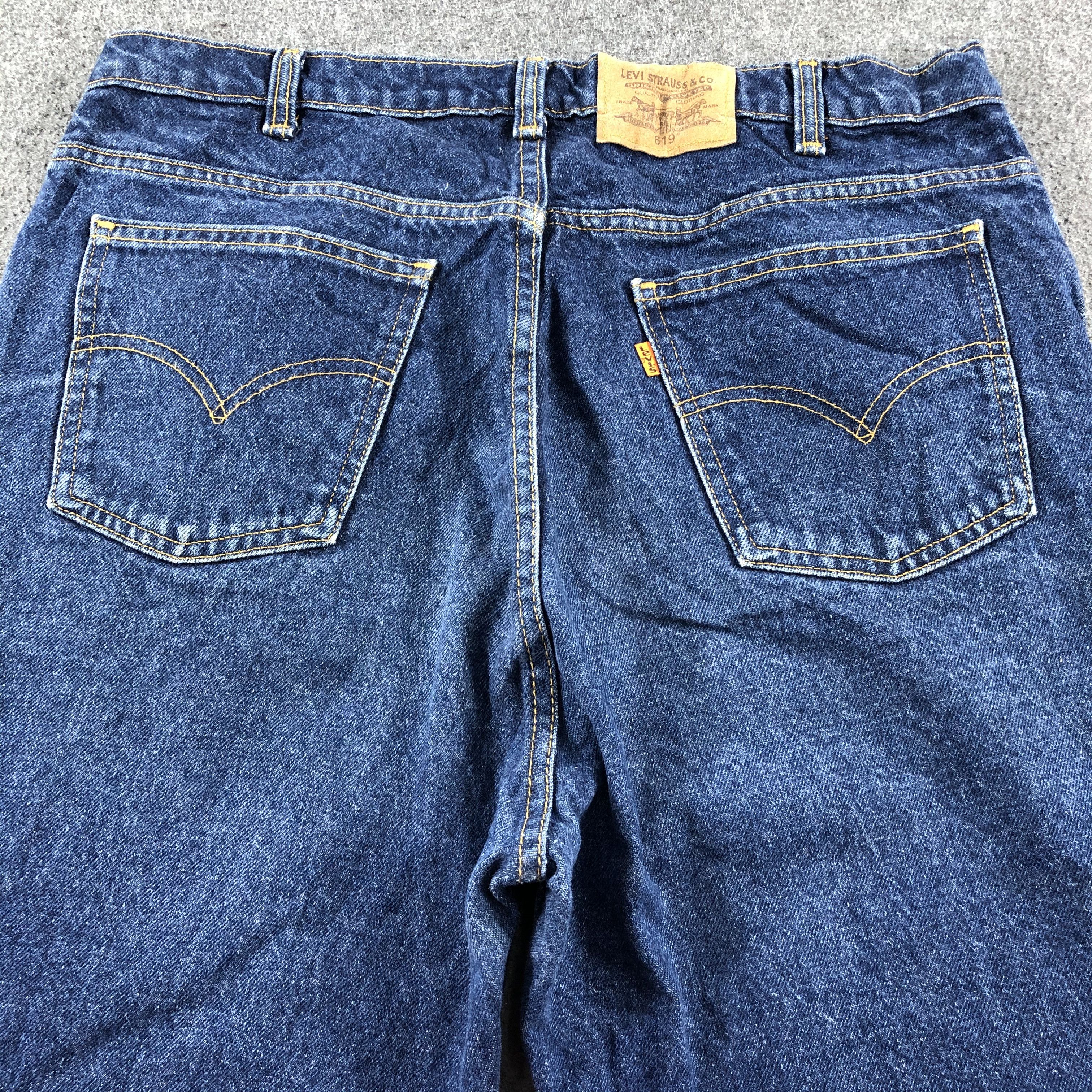 Levi's 90s Vintage Blue Wash Levis 619 Jeans-J2479 Size US 36 / EU 52 - 4 Thumbnail