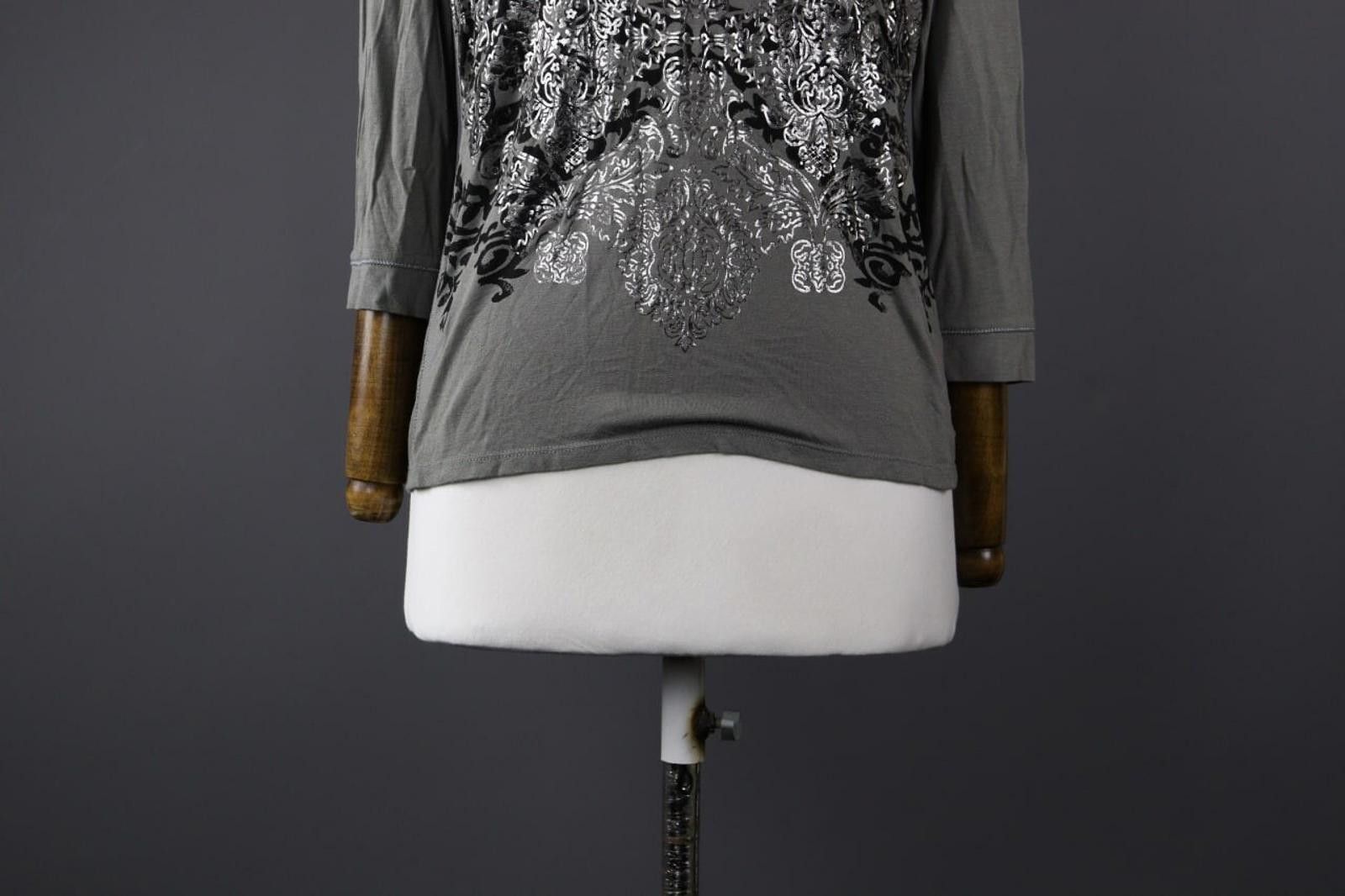 Designer Luisa Cerano Multi Viscose Spell Out Shirt Top Size 8 Size M / US 6-8 / IT 42-44 - 3 Thumbnail