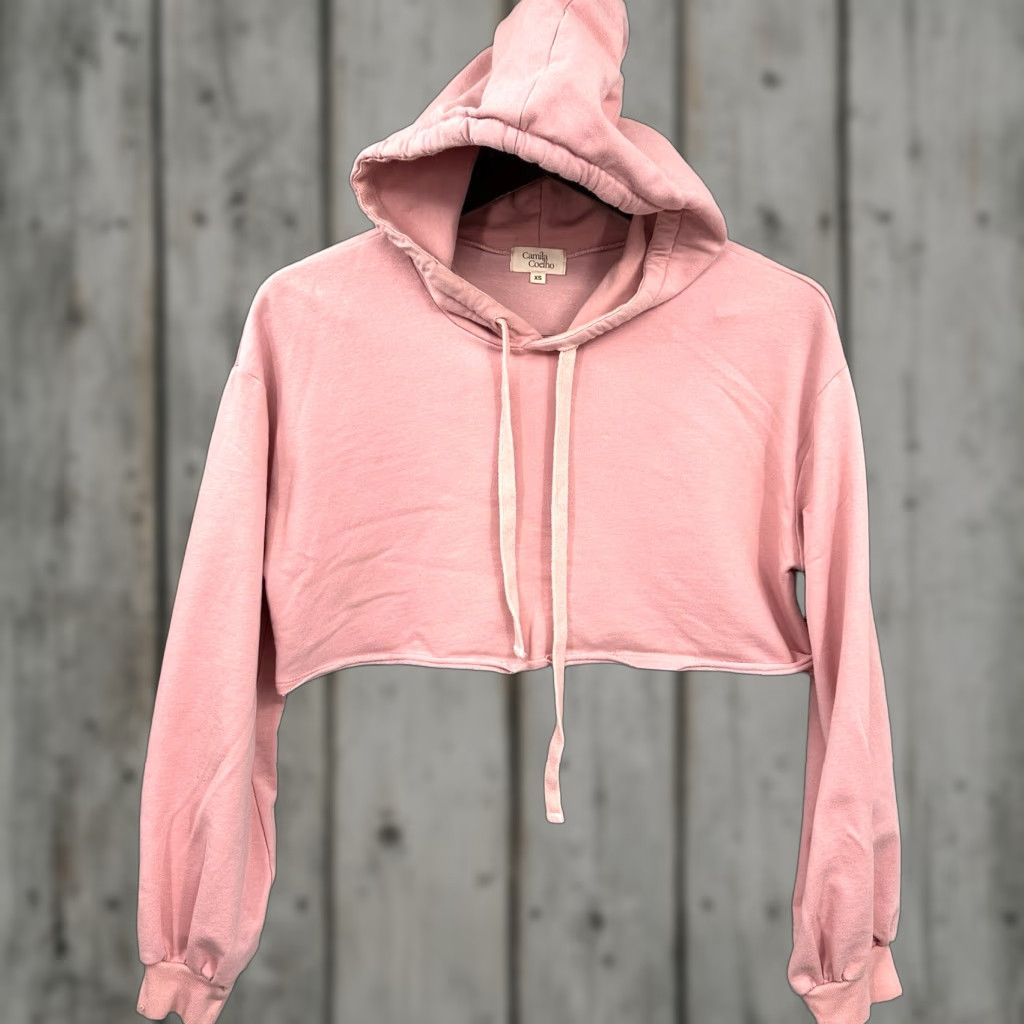 Camila Coelho Camila Coelho Hoodie Womens XS Pink Pullover Activewear Balletcore Bohemian Size XS / US 0-2 / IT 36-38 - 1 Thumbnail