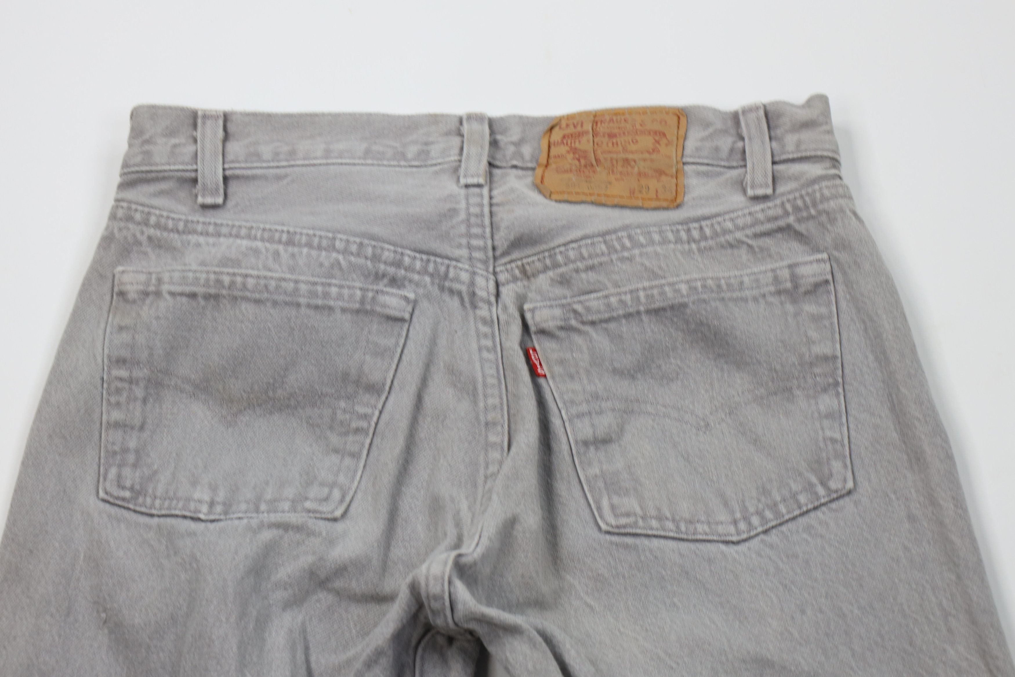 Levi's Vintage 80s Levis 501xx Button Fly Original Jeans Gray USA Size US 29 - 11 Thumbnail