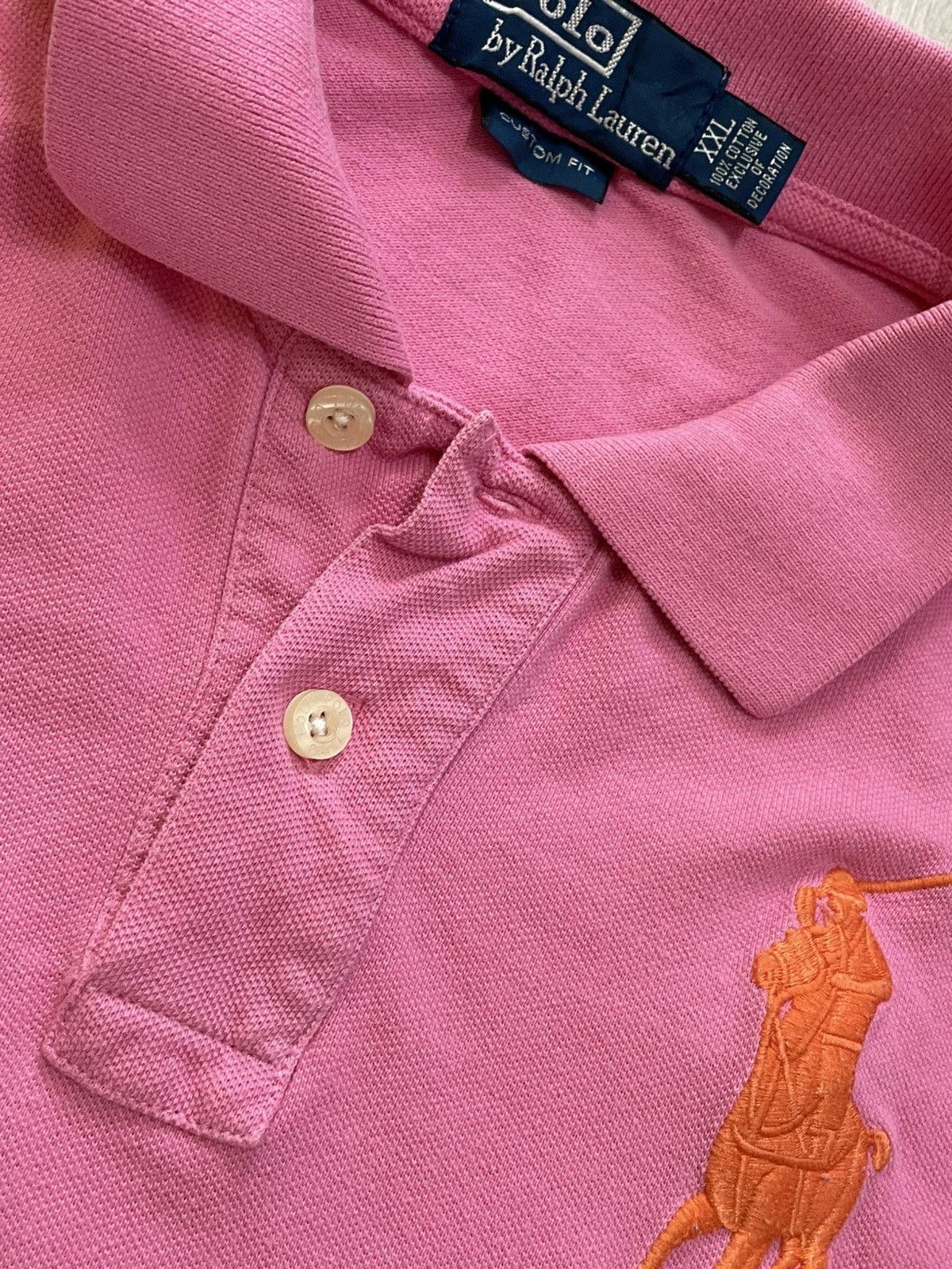 Polo Ralph Lauren Chief Keef Polo Ralph Lauren Vintage Big Pony Pink Polo Size US XXL / EU 58 / 5 - 7 Thumbnail