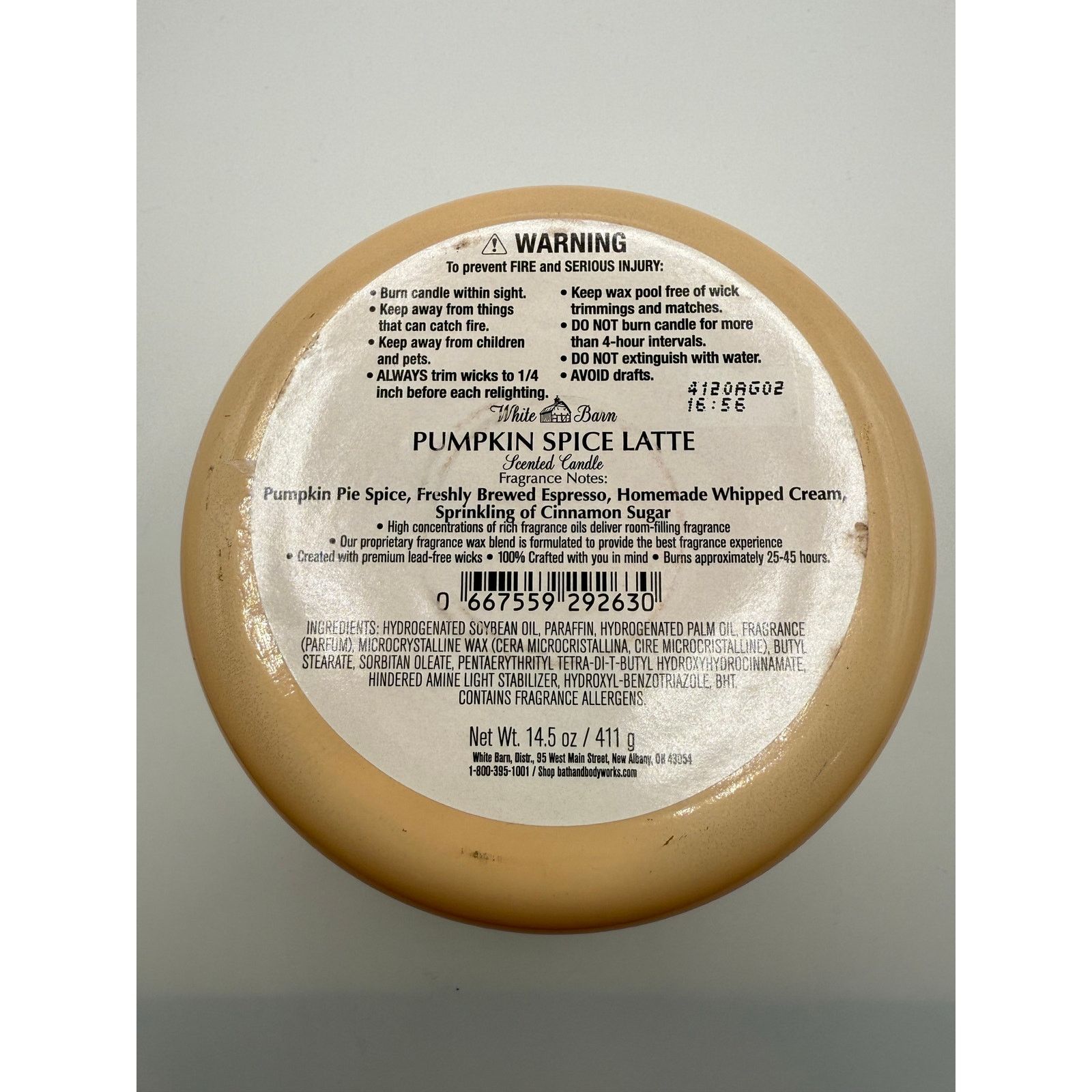Other NEW Bath & Body Holiday Scented Candle Pumpkin Spice Latte Size ONE SIZE - 4 Thumbnail