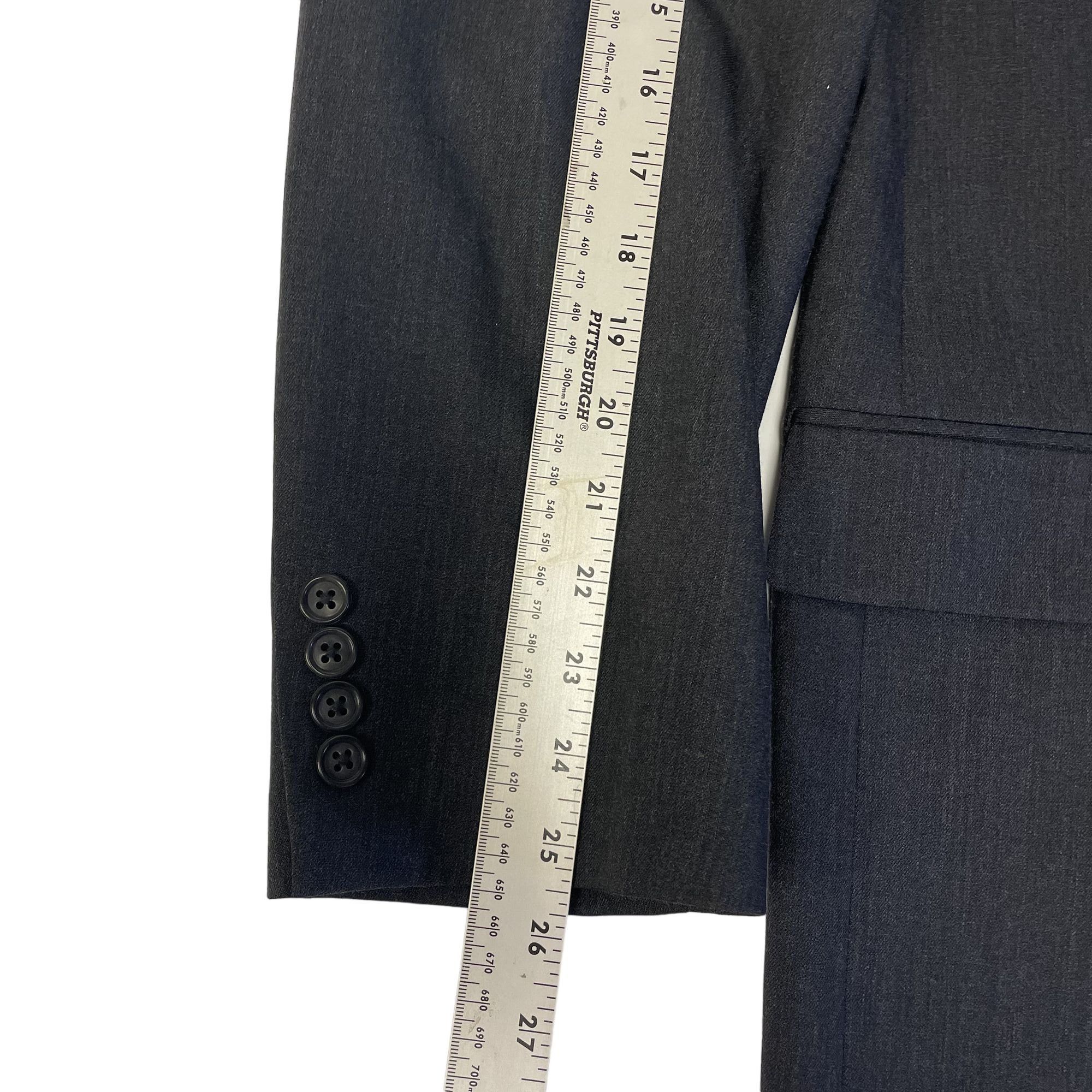 Calvin Klein Calvin Klein MODERN Sport Coat Charcoal Gray 3 btn Jacket Size 42L - 9 Thumbnail