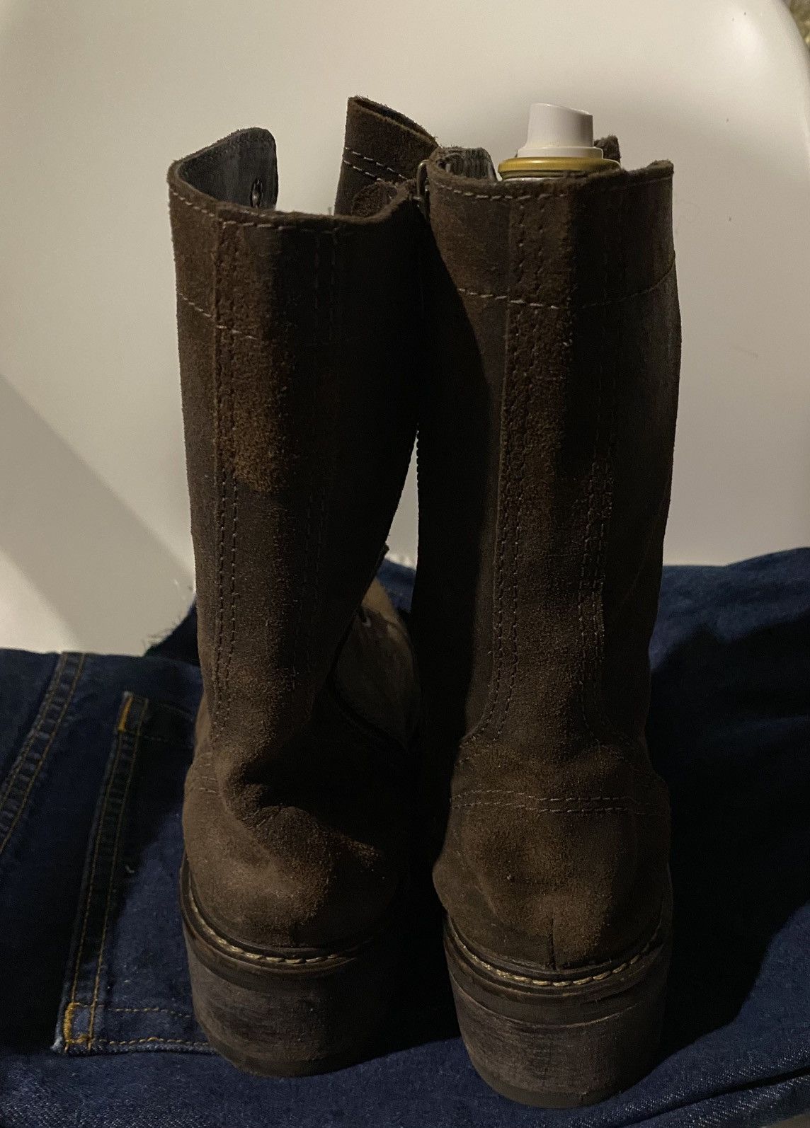 Donald Pliner Gorgeous Vintage Chocolate Brown Suede Boots 10M Size US 10 / IT 40 - 4 Thumbnail