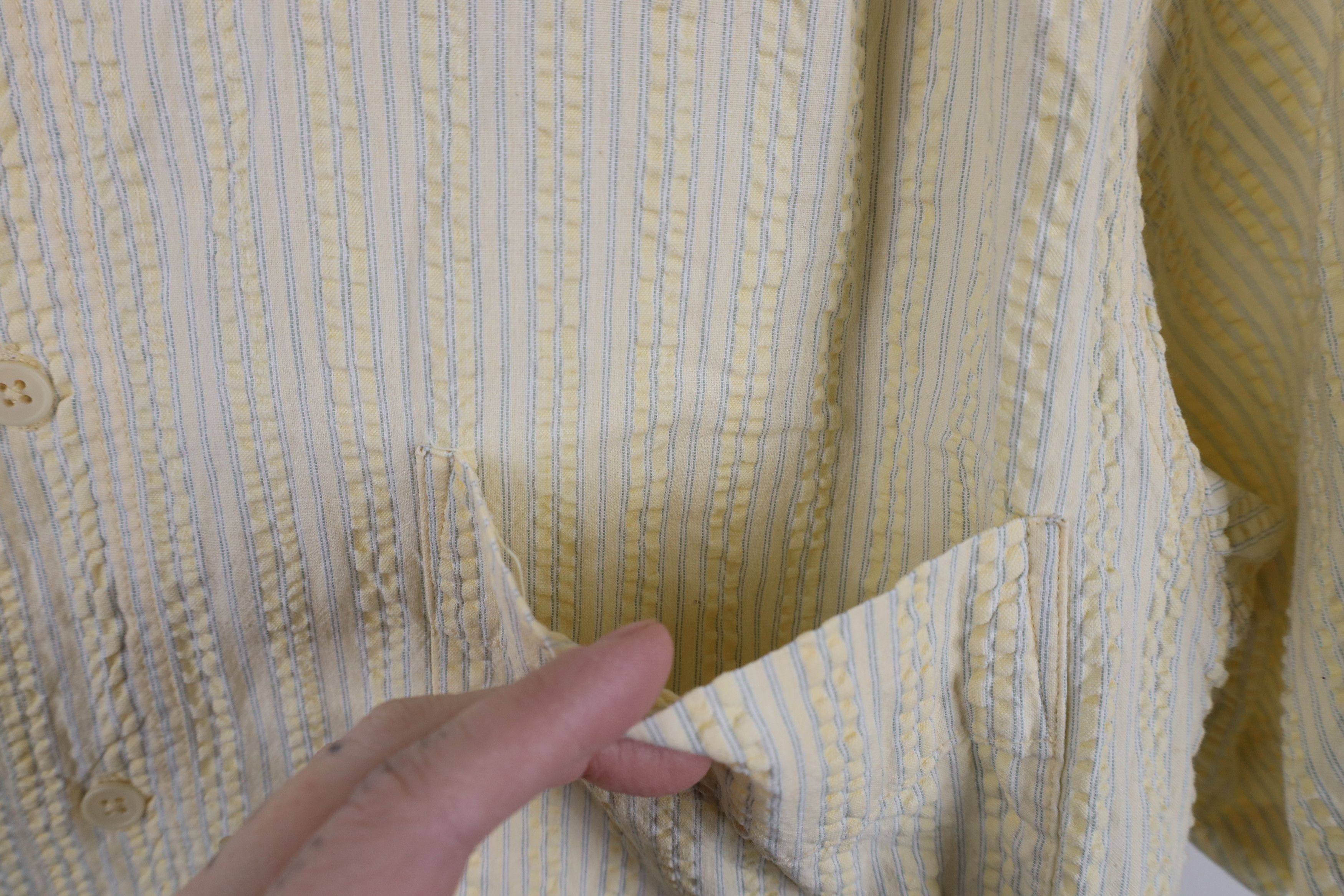 Patagonia × Vintage Vintage 70s Patagonia Seersucker Short Sleeve Button Shirt Size US L / EU 52-54 / 3 - 4 Thumbnail