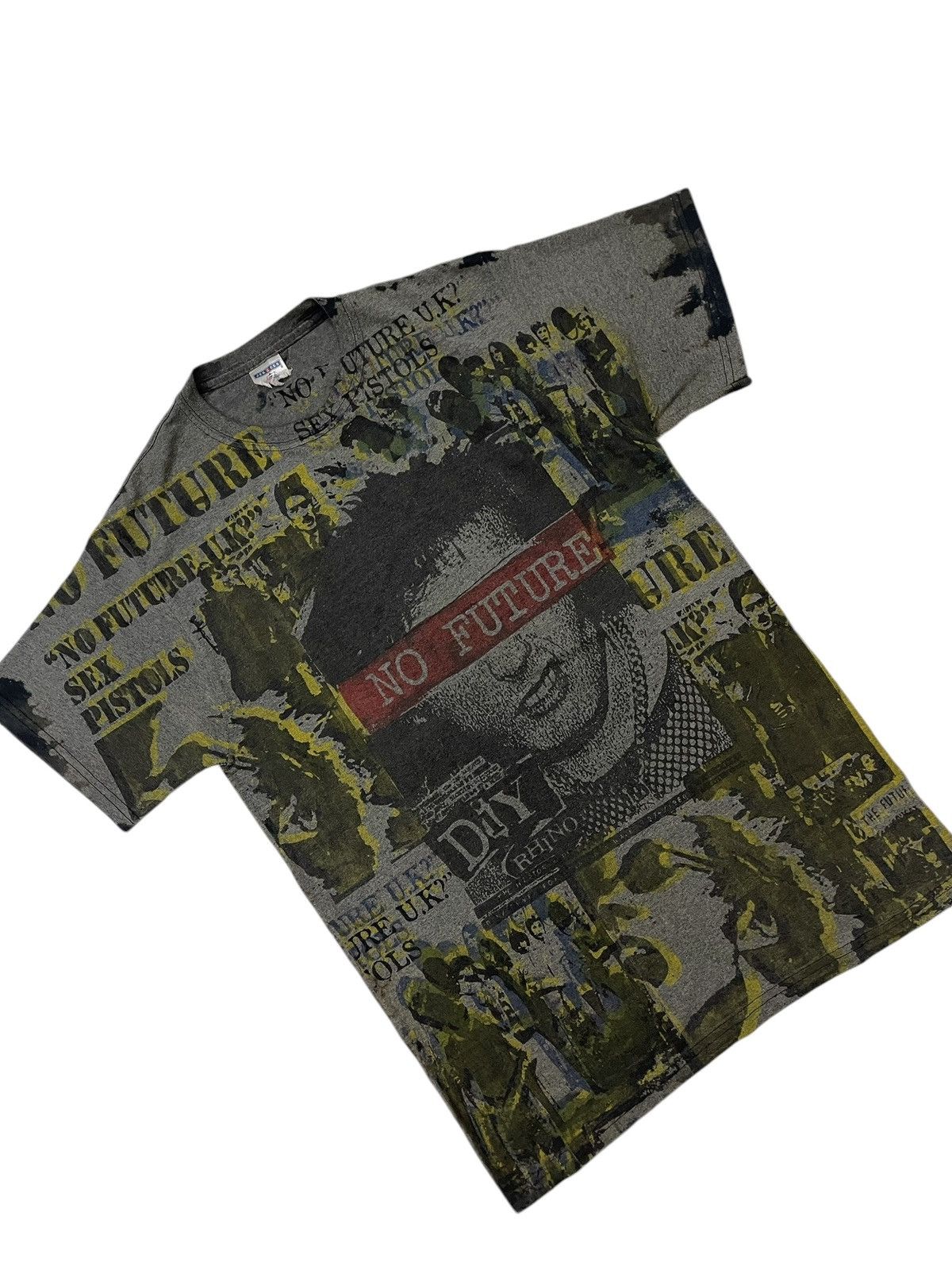 Band Tees × Vintage Vintage Sex Pistols-No Future song all over print tee Size US M / EU 48-50 / 2 - 3 Thumbnail