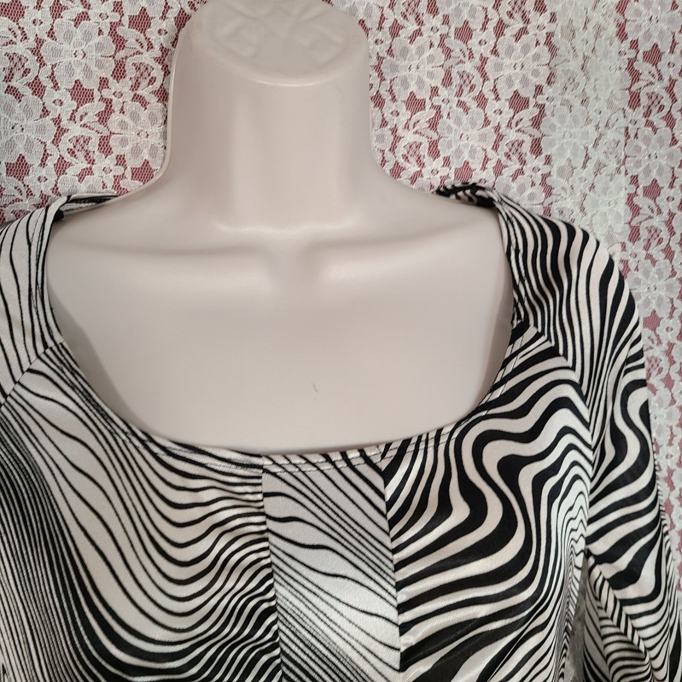 Vintage vintage 90s faith love passion black white blouse sz medium Size M / US 6-8 / IT 42-44 - 5 Thumbnail