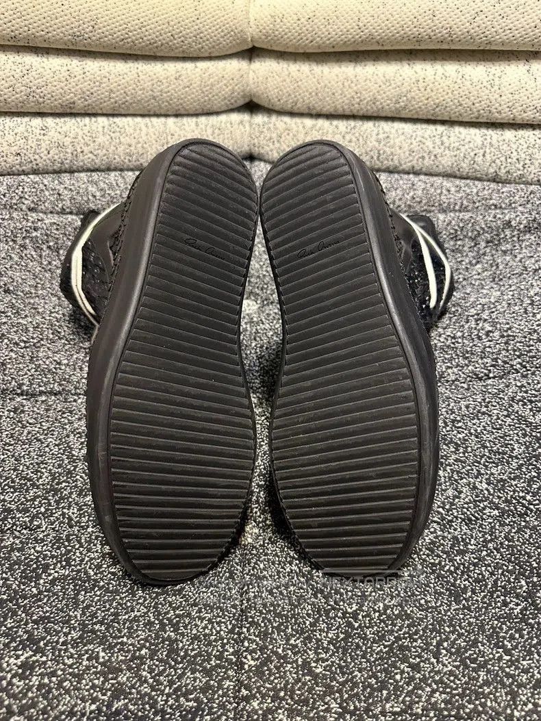 Rick Owens Rick Owens Black Python Leather High Top Sneakers. Size US 8.5 / EU 41-42 - 7 Thumbnail